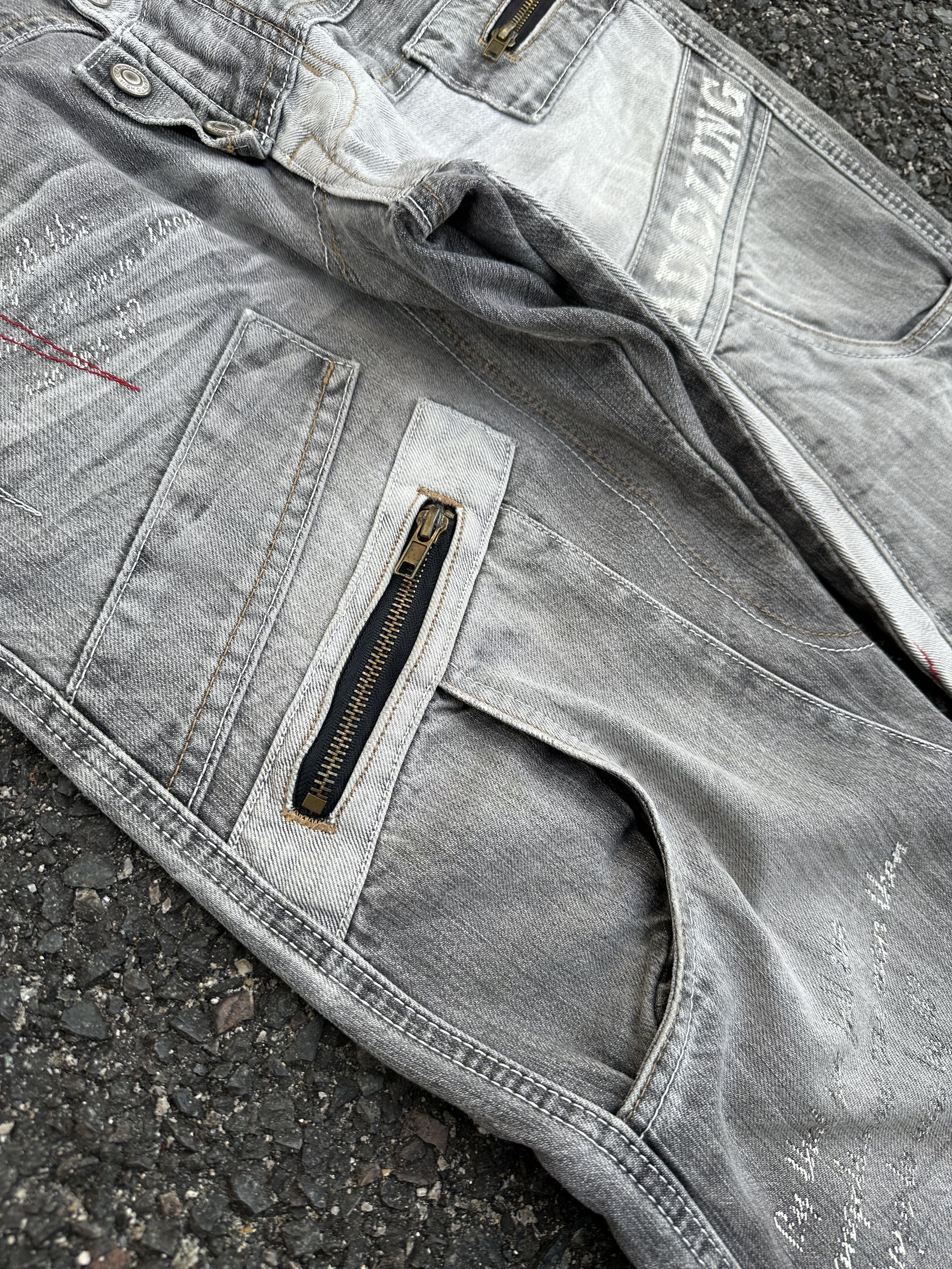 If Six Was Nine DENIM PANTS VINTAGE DOUBLE WAIST PUNK STYLE Size US 30 / EU 46 - 5 Thumbnail