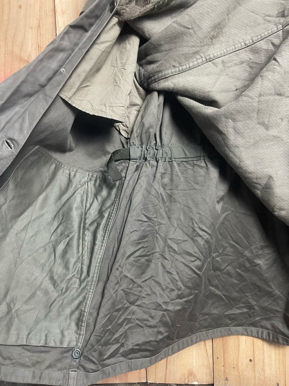 Vintage Vintage 1985 Military GermanyParka Button Hoodie Fleece Size US XL / EU 56 / 4 - 9 Thumbnail
