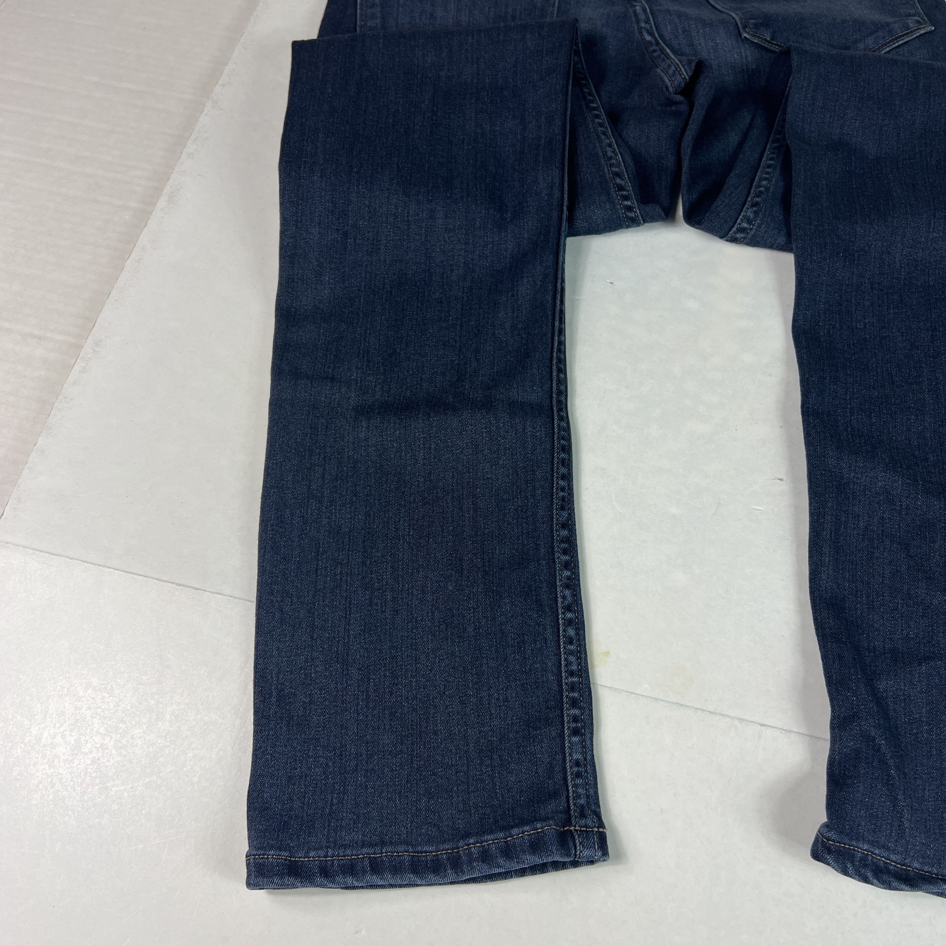 Paige Paige Jeans Lennox Slim Fit Straight Dark Blue Stretch Denim Size US 28 / EU 44 - 14 Thumbnail