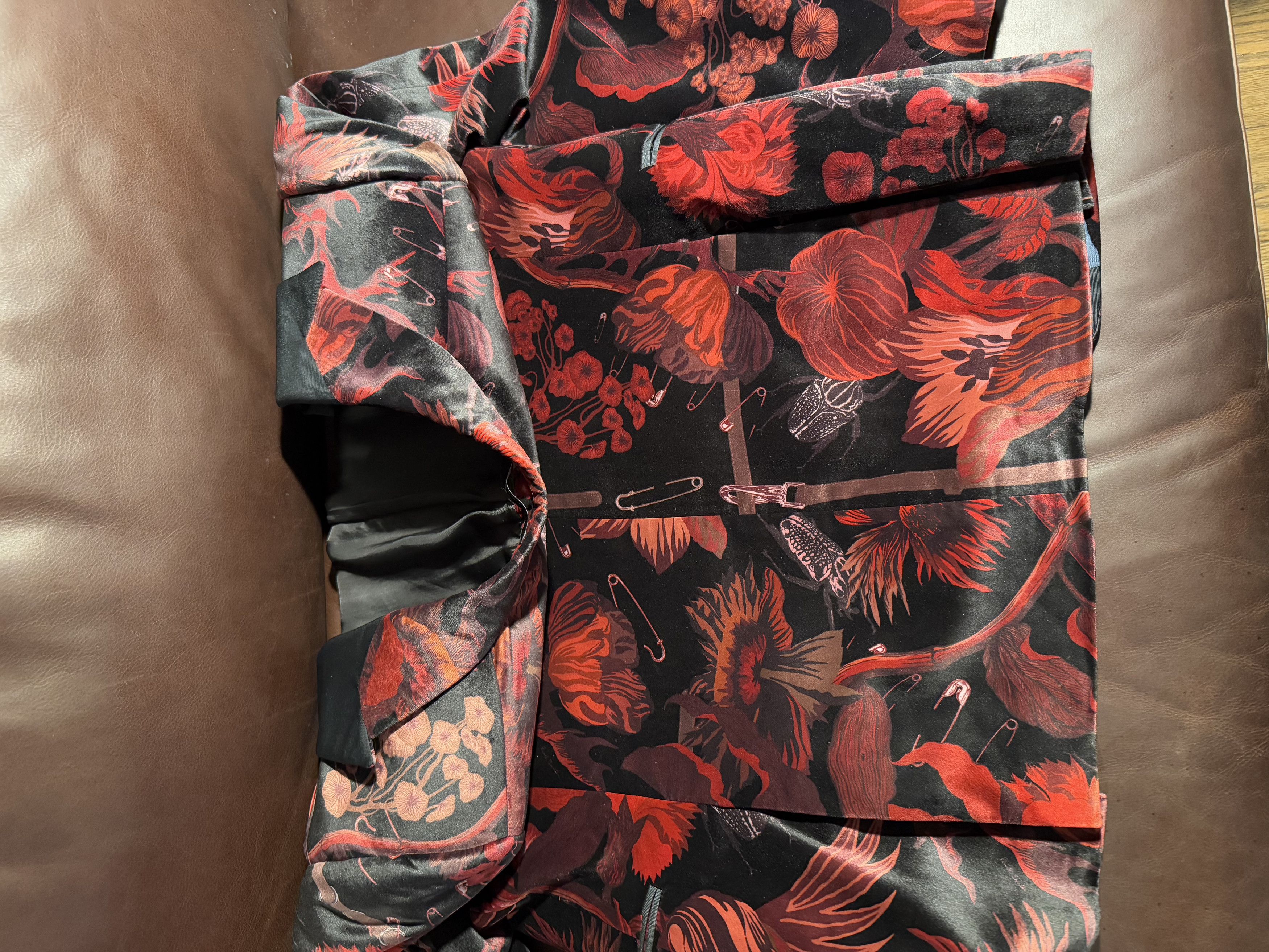 Paul Smith Goliath Floral Velvet Blazer Size 38R - 5 Thumbnail