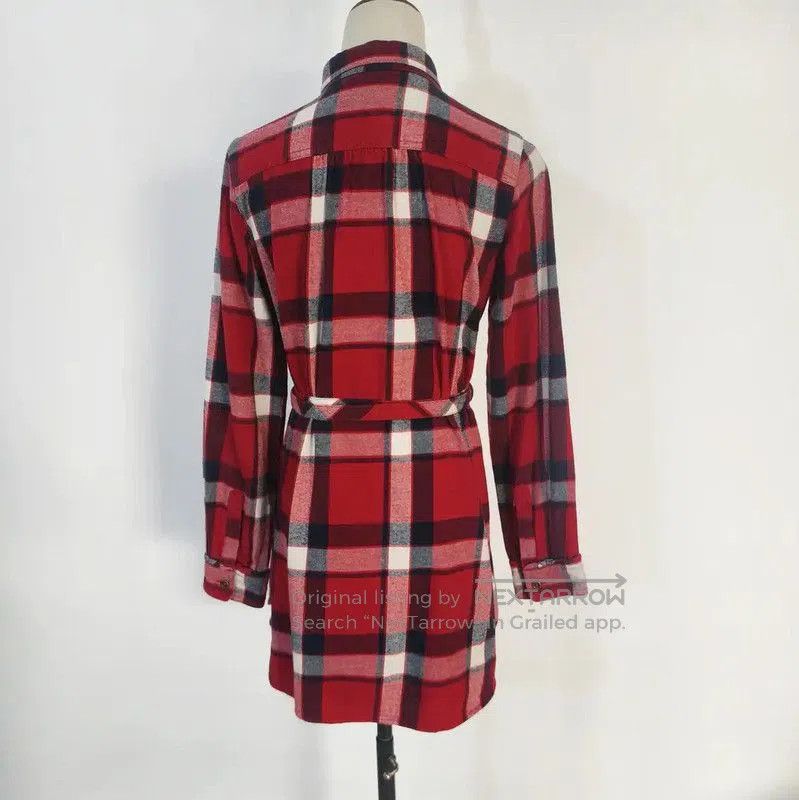 Burberry Burberry Red Cotton Check Long Sleeve Shirt. Size M / US 6-8 / IT 42-44 - 6 Thumbnail