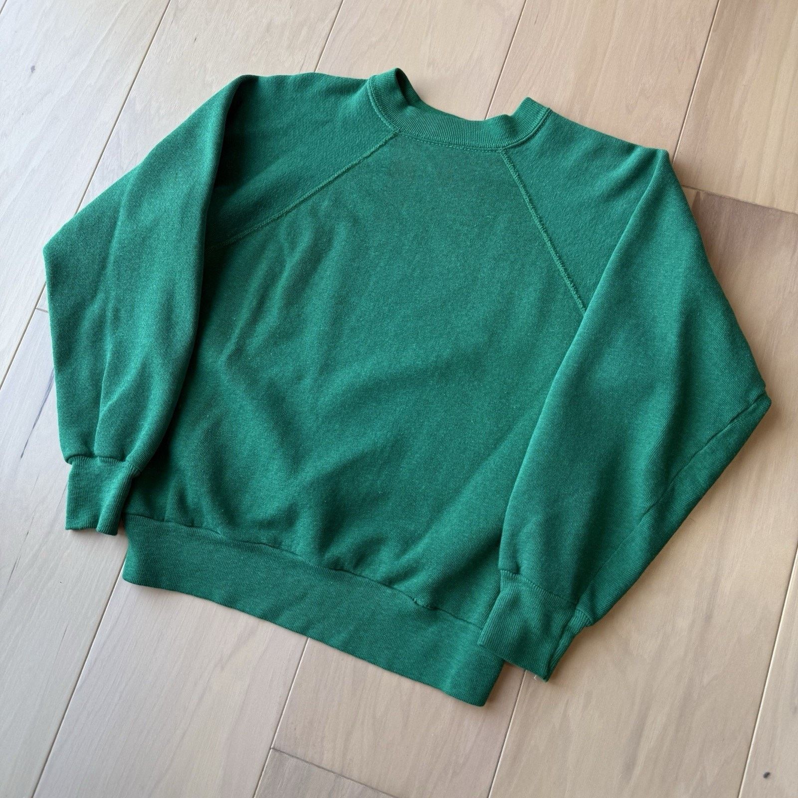 Vintage Vintage 60s Sweatshirt Small Green Blank Made in USA Fleece Size US S / EU 44-46 / 1 - 8 Thumbnail