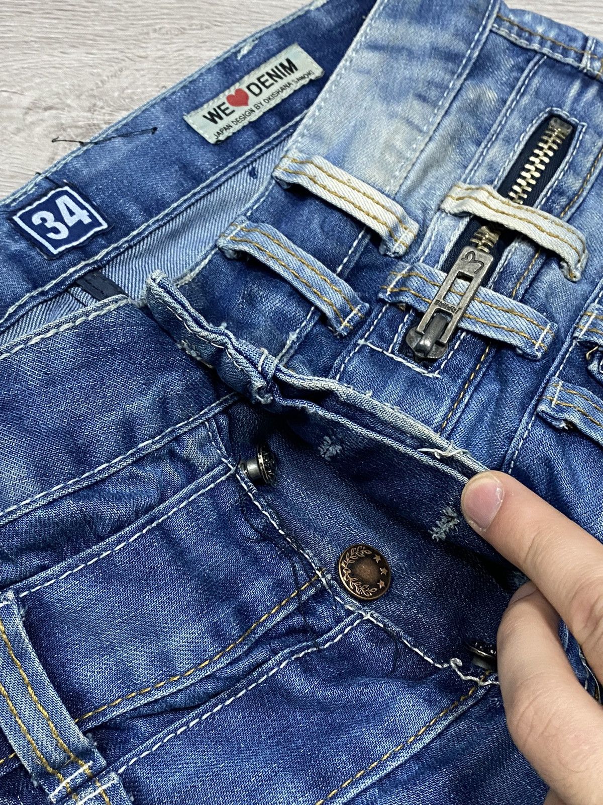 Vintage Japrag denim Okishana Samoki vintage patch work jeans Size US 34 / EU 50 - 9 Thumbnail