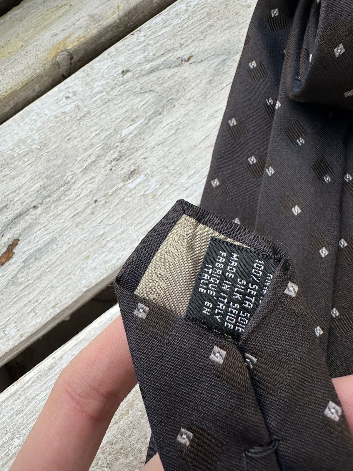 Armani × Giorgio Armani × Vintage 🚨 VINTAGE ARMANI FLANNEL 00s TIE luxury old money Size ONE SIZE - 3 Thumbnail