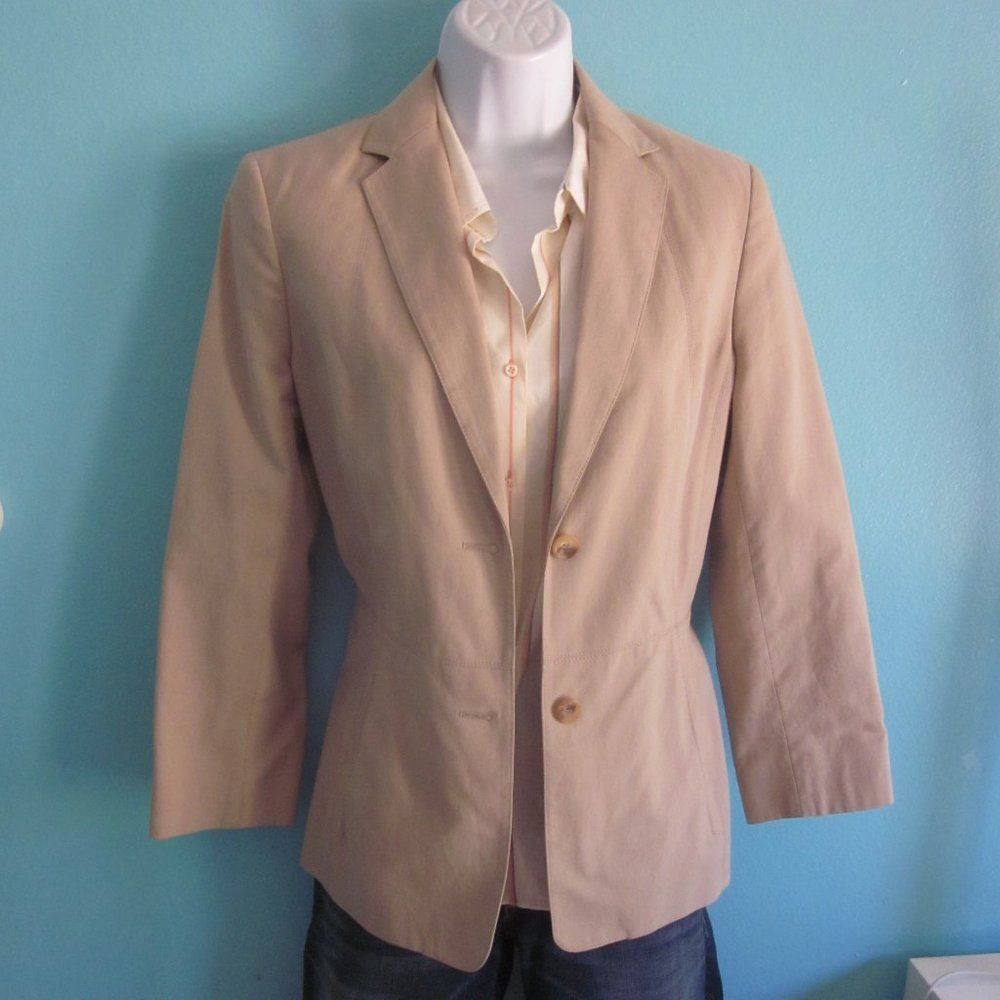 Jaeger Jaeger Summer Cotton Blazer Size 6 Size S / US 4 / IT 40 - 4 Thumbnail