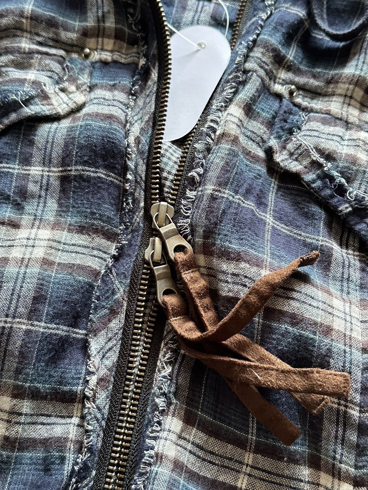 If Six Was Nine 90s Japanese PPFM Plaid Flannel Zip Up Punk LGB Jacket Size US M / EU 48-50 / 2 - 6 Thumbnail