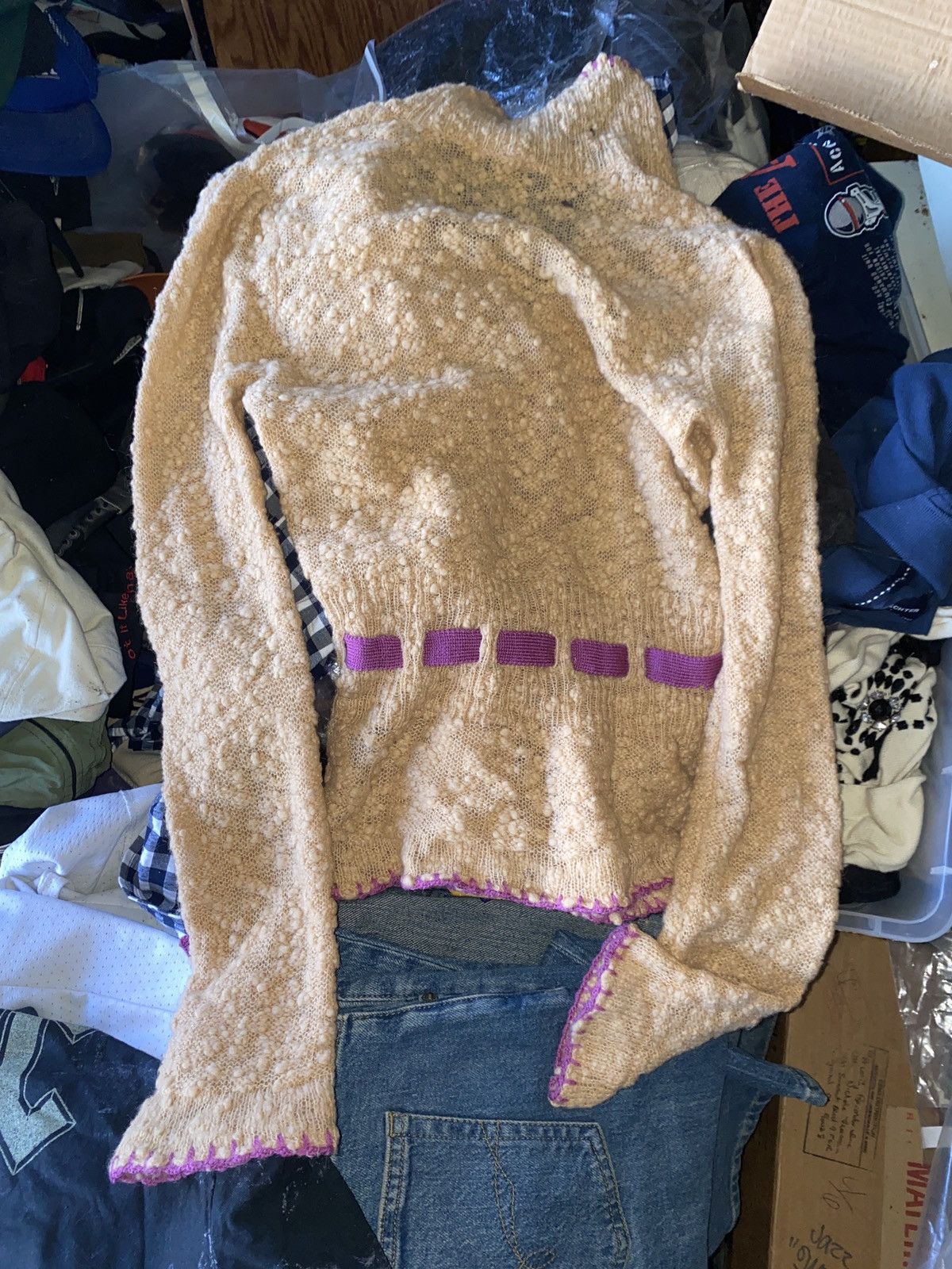 Anna Sui Anna Sui knit cardigan featuring a textured, popcorn-like kn Size ONE SIZE - 3 Thumbnail