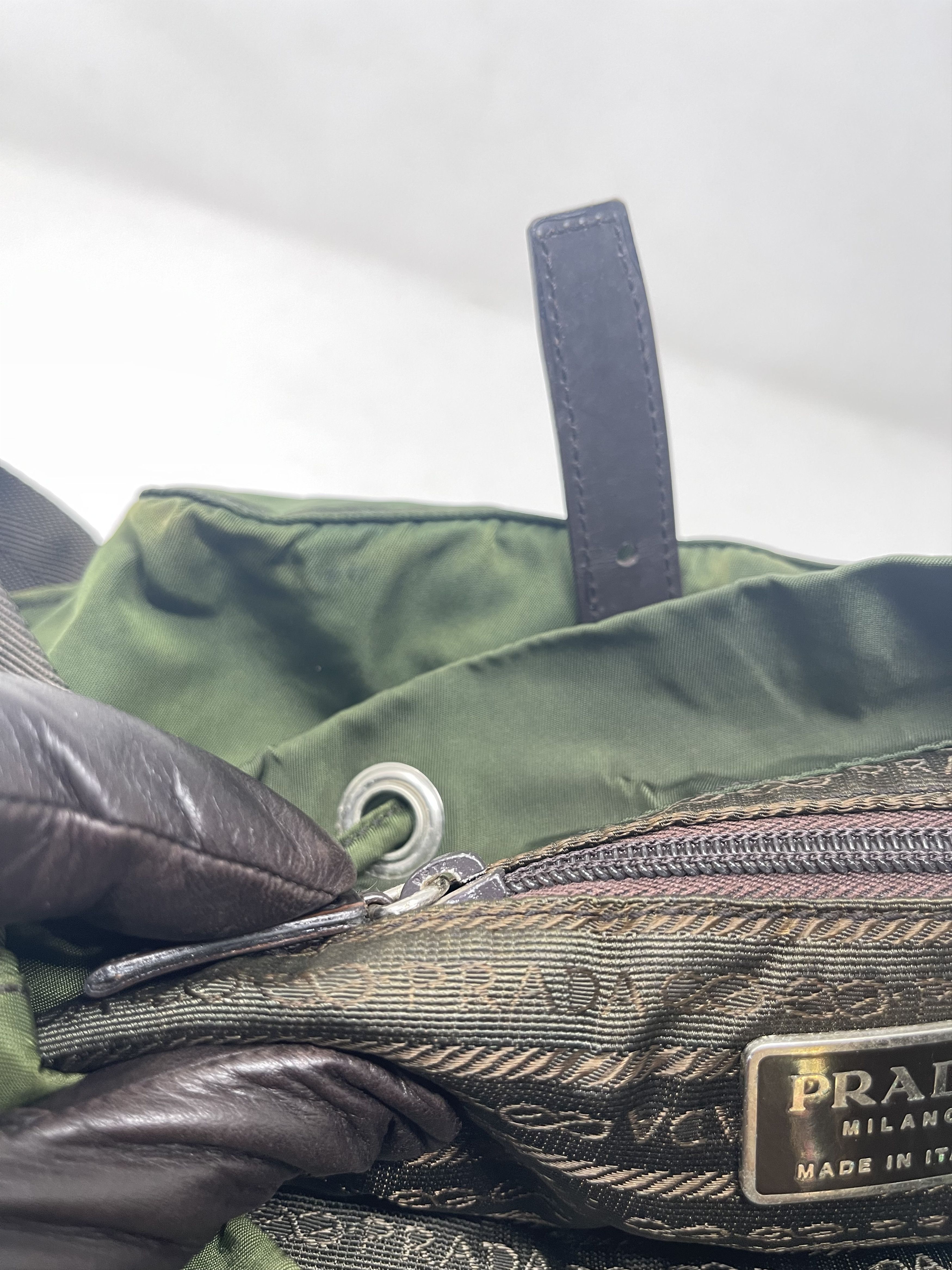 Prada Prada Nylon Green Backpack Size ONE SIZE - 11 Thumbnail