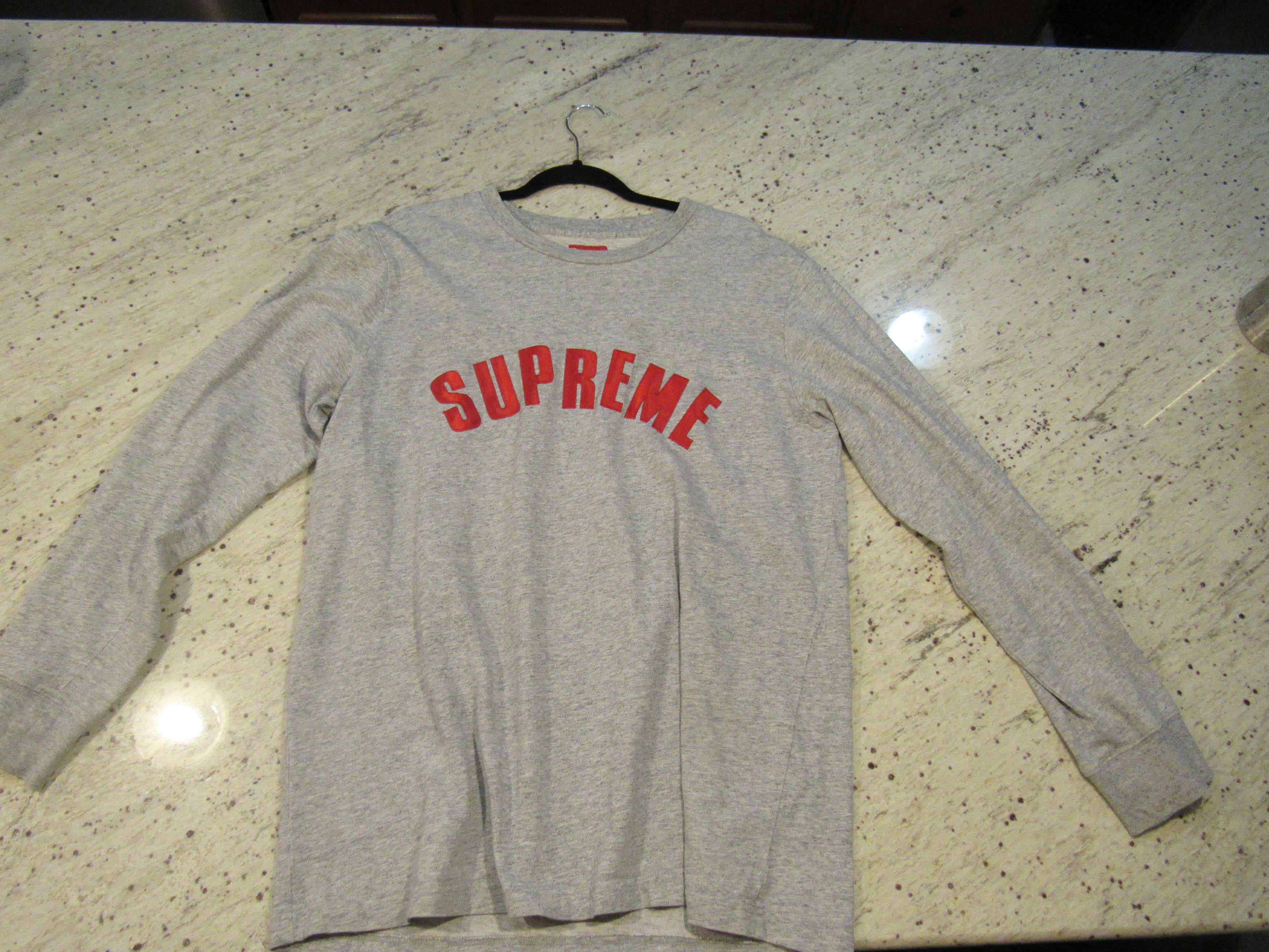 Supreme Arc Logo LS Top 'Heather Grey'