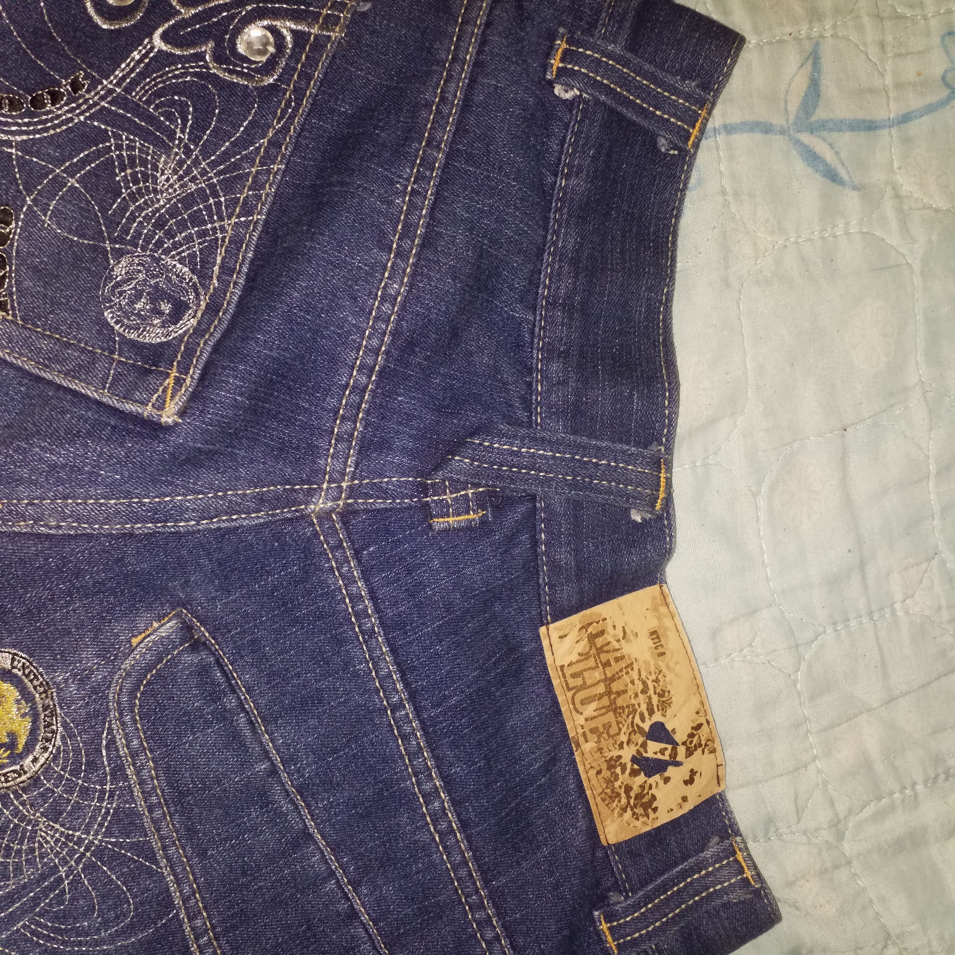 Japanese Brand RAW BLUE BAGGY SKULL Size 29" - 5 Thumbnail