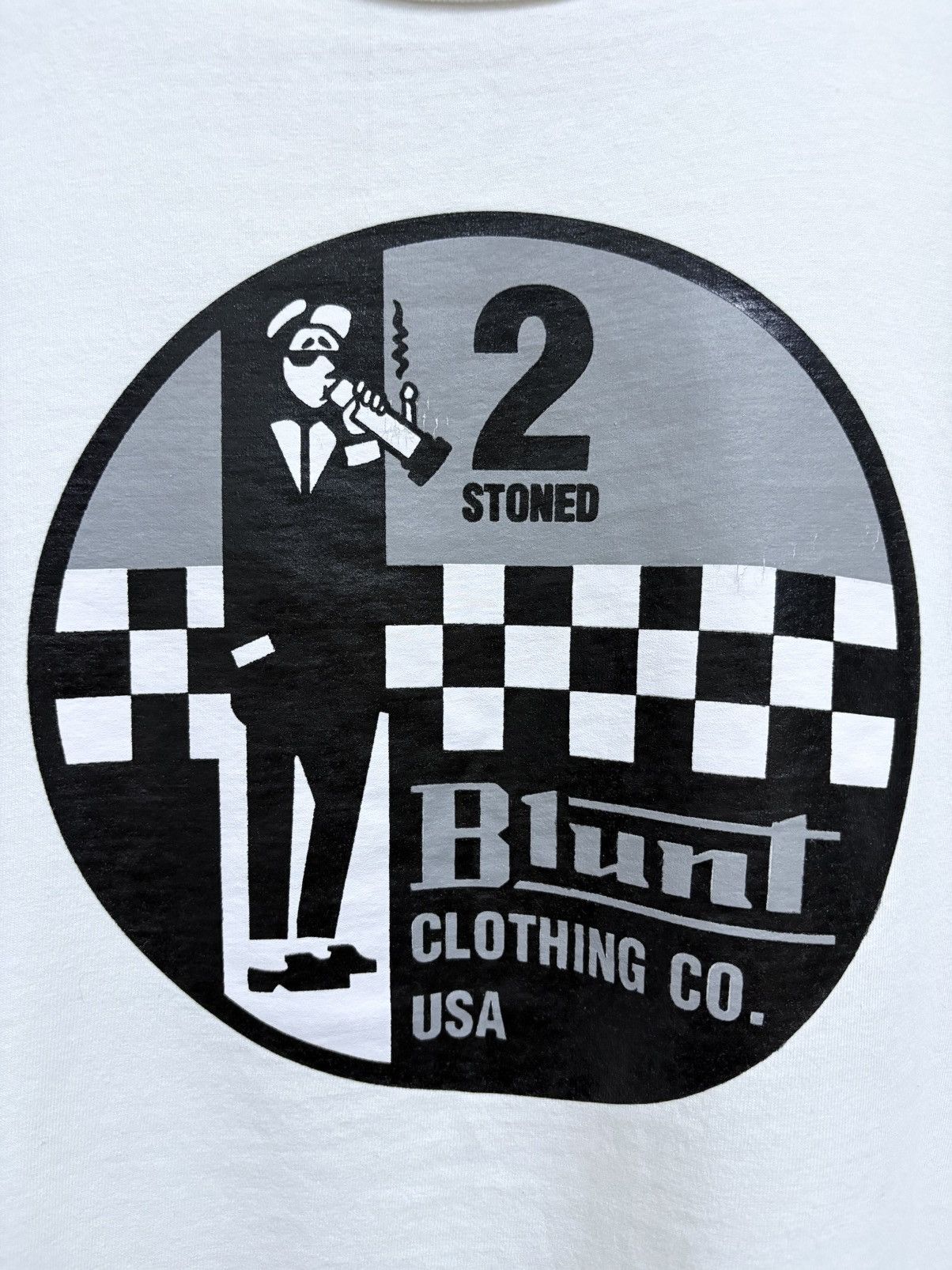 Vintage 2000's Bootleg Blunt - Stoned / Lambretta Ska Jazz T-Shirt Size US S / EU 44-46 / 1 - 4 Thumbnail