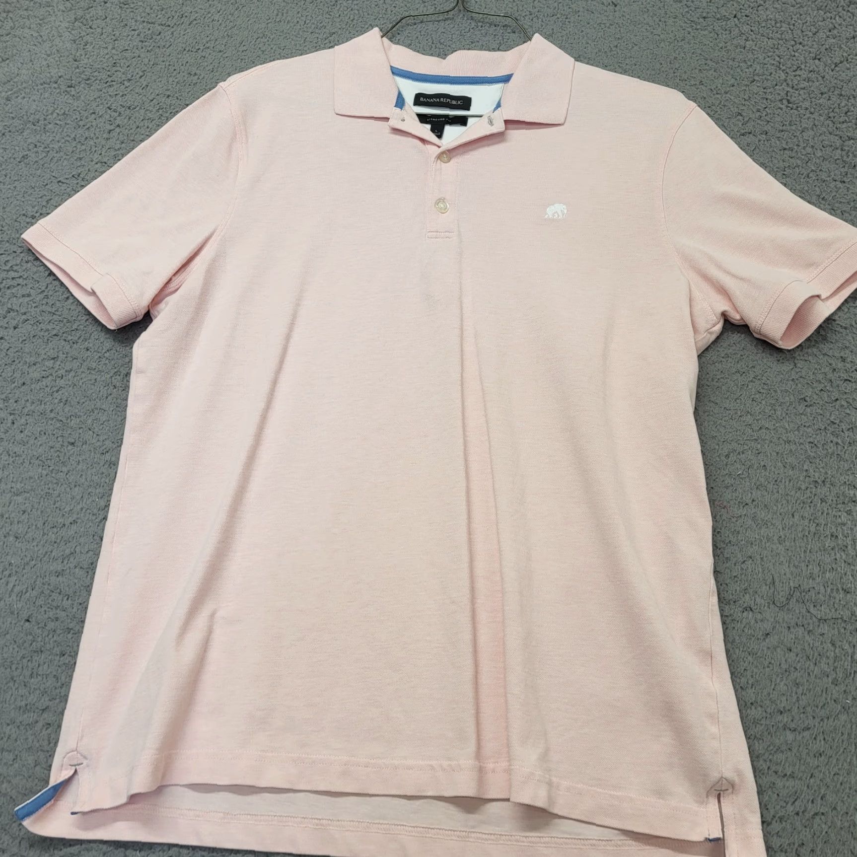 Banana Republic Banana Republic Pique Polo Shirt Mens L Pink Standard Fit Organic Cotton Shirt Polo shirt Size US L / EU 52-54 / 3 - 7 Thumbnail