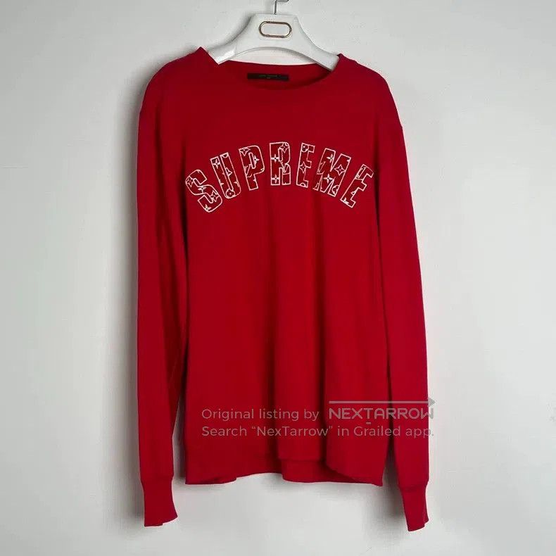 Louis Vuitton Louis Vuitton x Supreme Red Sweatshirt L . Size US L / EU 52-54 / 3 - 1 Thumbnail