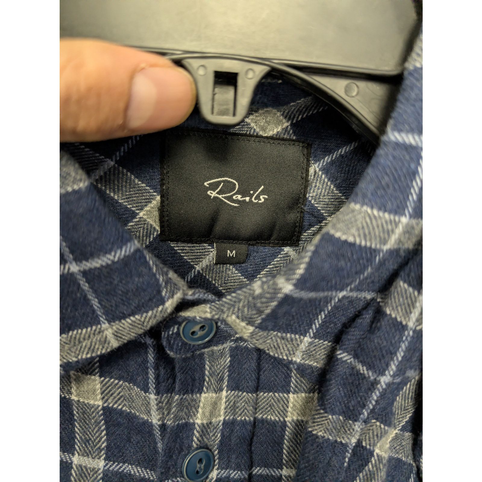 Rails o1rshd1 CC20 Checked Lennox Button up Shirt in Blue/Grey Size US M / EU 48-50 / 2 - 19 Thumbnail