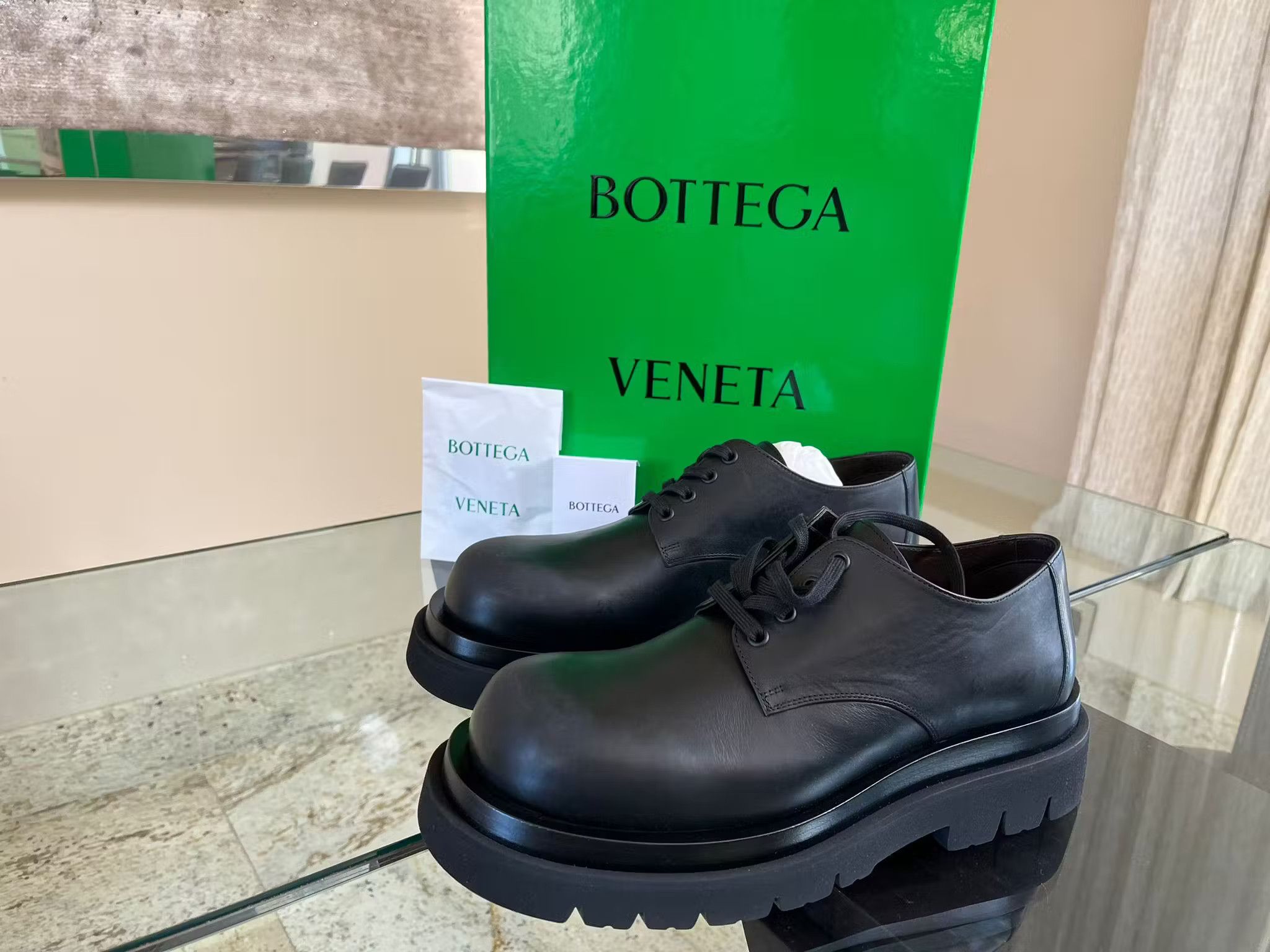 Bottega Veneta Military Calf Lug Boots Low Top in Black Size 45 Size US 12 / EU 45 - 4 Thumbnail