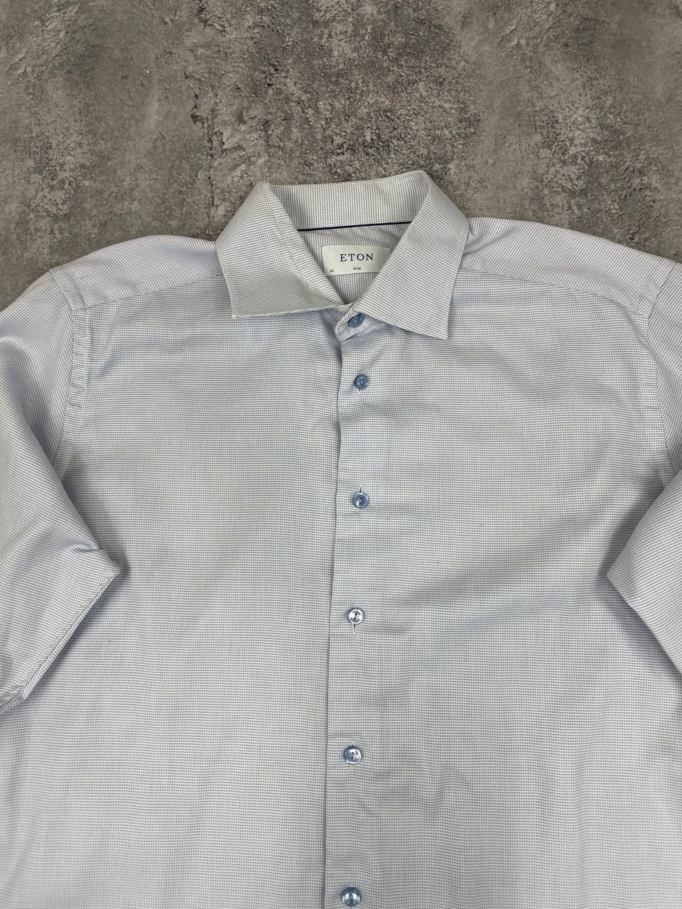 Eton Eton Men Cotton Shirt Button Down Long Sleeve Slim Fit Size US XL / EU 56 / 4 - 2 Thumbnail