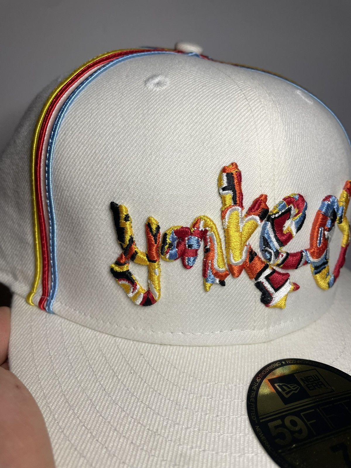 New Era Sz. 7 1/2 Vintage Y2K New York Yankees Fitted Size ONE SIZE - 2 Thumbnail