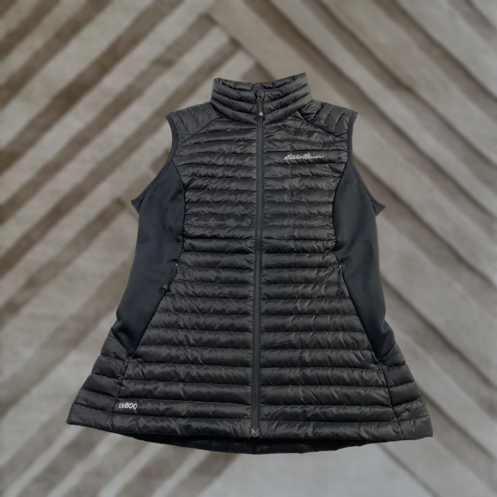 Eddie Bauer Eddie Bauer First Ascent EB 800 Down Puffer Vest Women’s Small Pertex Quantum Quilted Zip Pockets Black Size S / US 4 / IT 40 - 1 Thumbnail