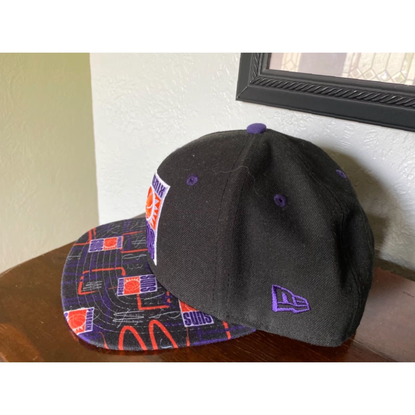 New Era New Era 9FIFTY Hat Jersey Basketball Team Phoenix Suns Black Brim Adjustable Colorful Bill Mens Adult Sparkling Grape StrapBack Size ONE SIZE - 3 Thumbnail