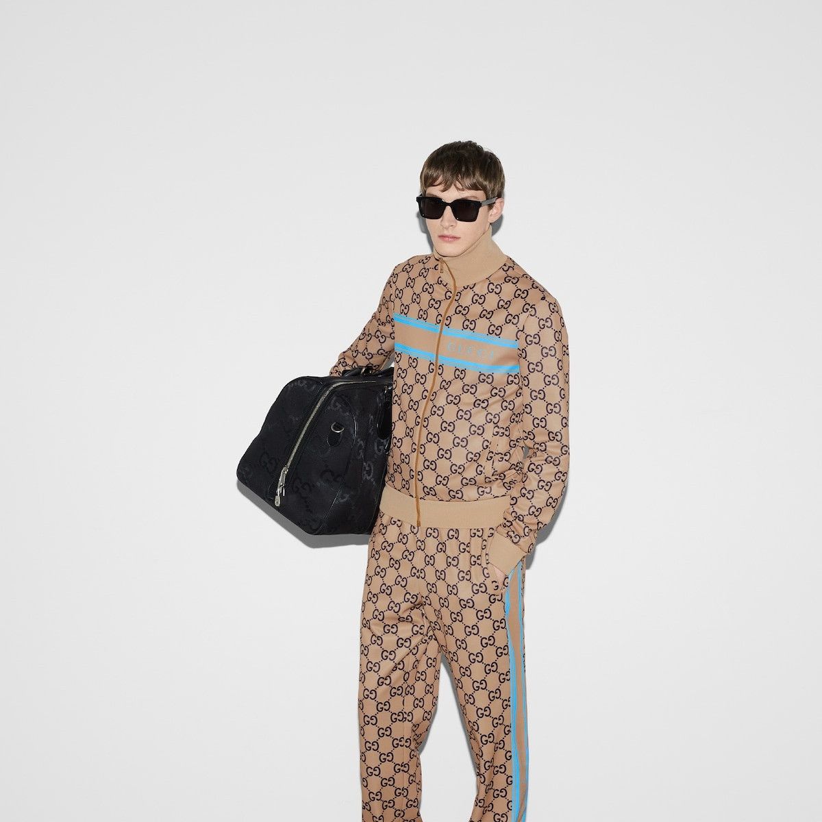 Gucci o1s1wg110925 Technical Jersey GG Print Zipped Jacket Size US XL / EU 56 / 4 - 6 Thumbnail