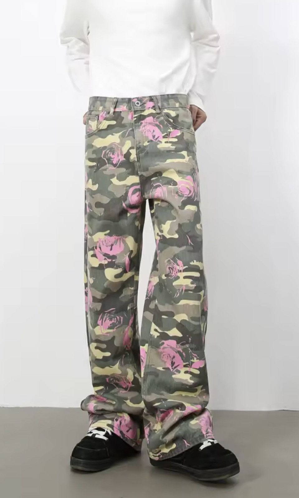 Japanese Brand Camo Denim Pants - Wide Leg Tactical Streetwear Trousers Size US 34 / EU 50 - 5 Thumbnail