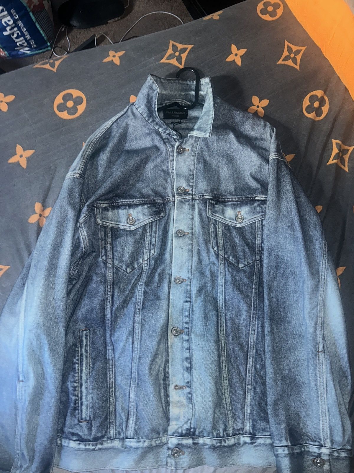 Balenciaga Balenciaga SS22 trompe l'oeil distressed denim Jacket Size US L / EU 52-54 / 3 - 3 Thumbnail