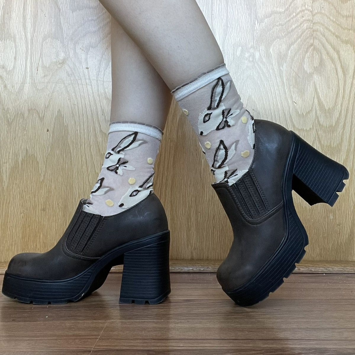 Other LOWER EAST SIDE Vintage Y2K Brown Platform Ankle Boot Size US 7 / IT 37 - 2 Thumbnail