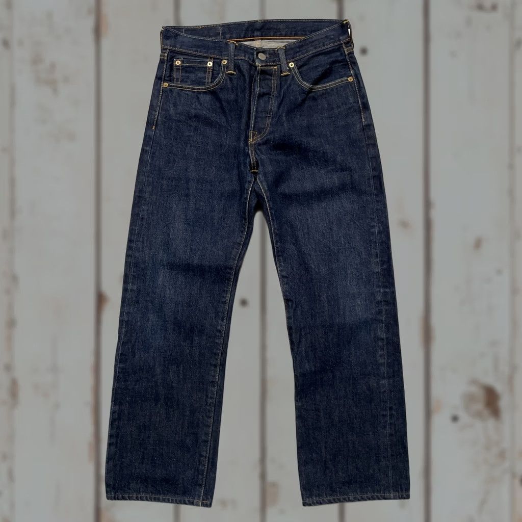 Levi's Levi’s 501 Selvedge Dark Blue Denim Jeans Vintage Style 30x34 Jeans Men Regular 30 Dark Blue Selvedge 501 Vintage USA Retro Workwear Heritage Mens Size US 30 / EU 46 - 1 Thumbnail