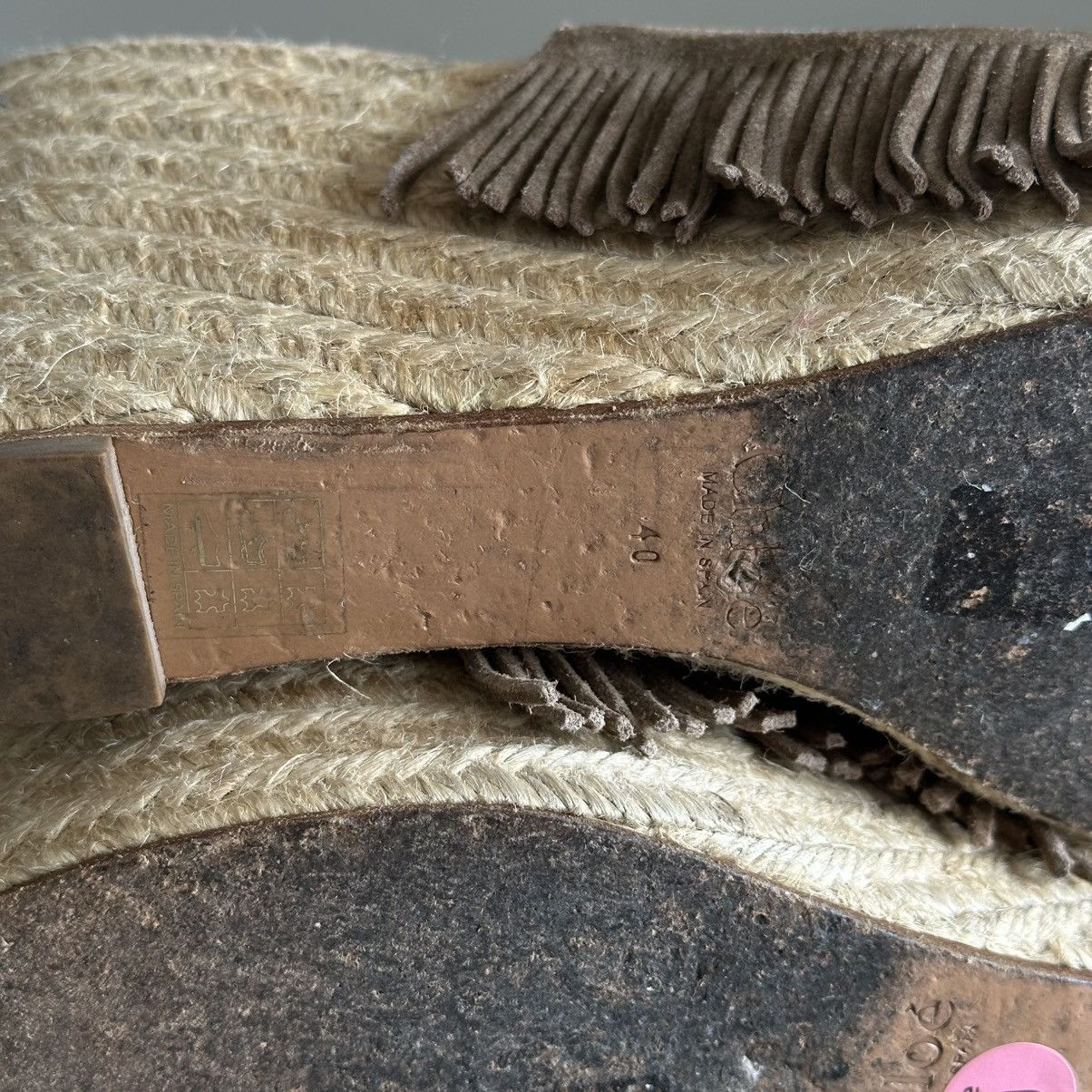 Chloe Chloe Estel Fringe-Trimmed Wedge Espadrille in Brown Suede Size US 9.5 / IT 39.5 - 9 Thumbnail