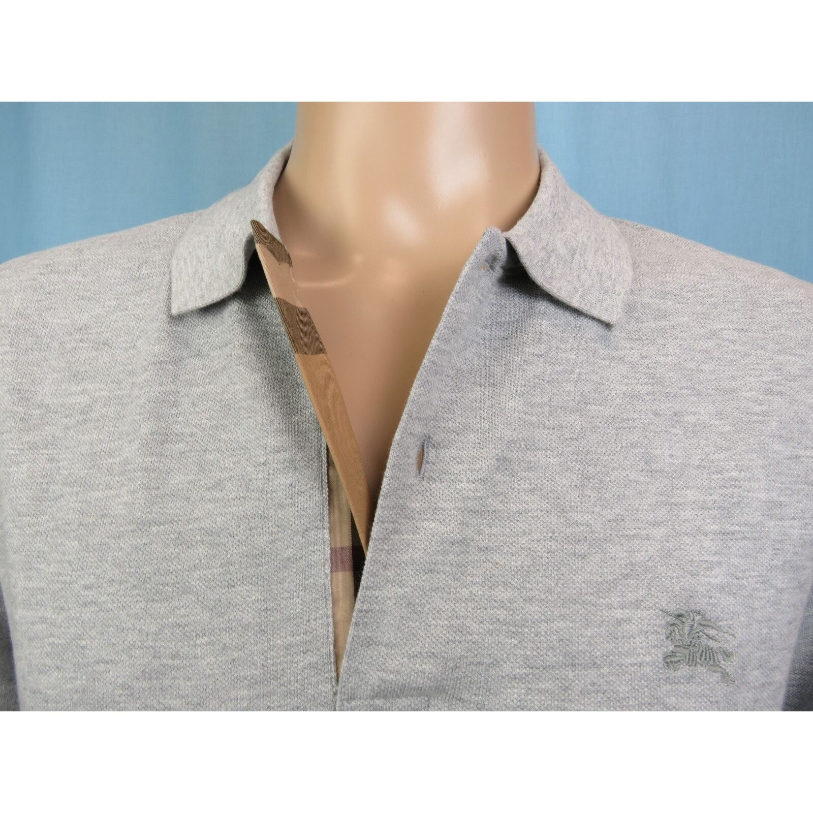 Burberry BURBERRY OXFORD GRAY COTTON CHECK LOGO SHORT SLEEVE SHIRT S Size US S / EU 44-46 / 1 - 3 Thumbnail