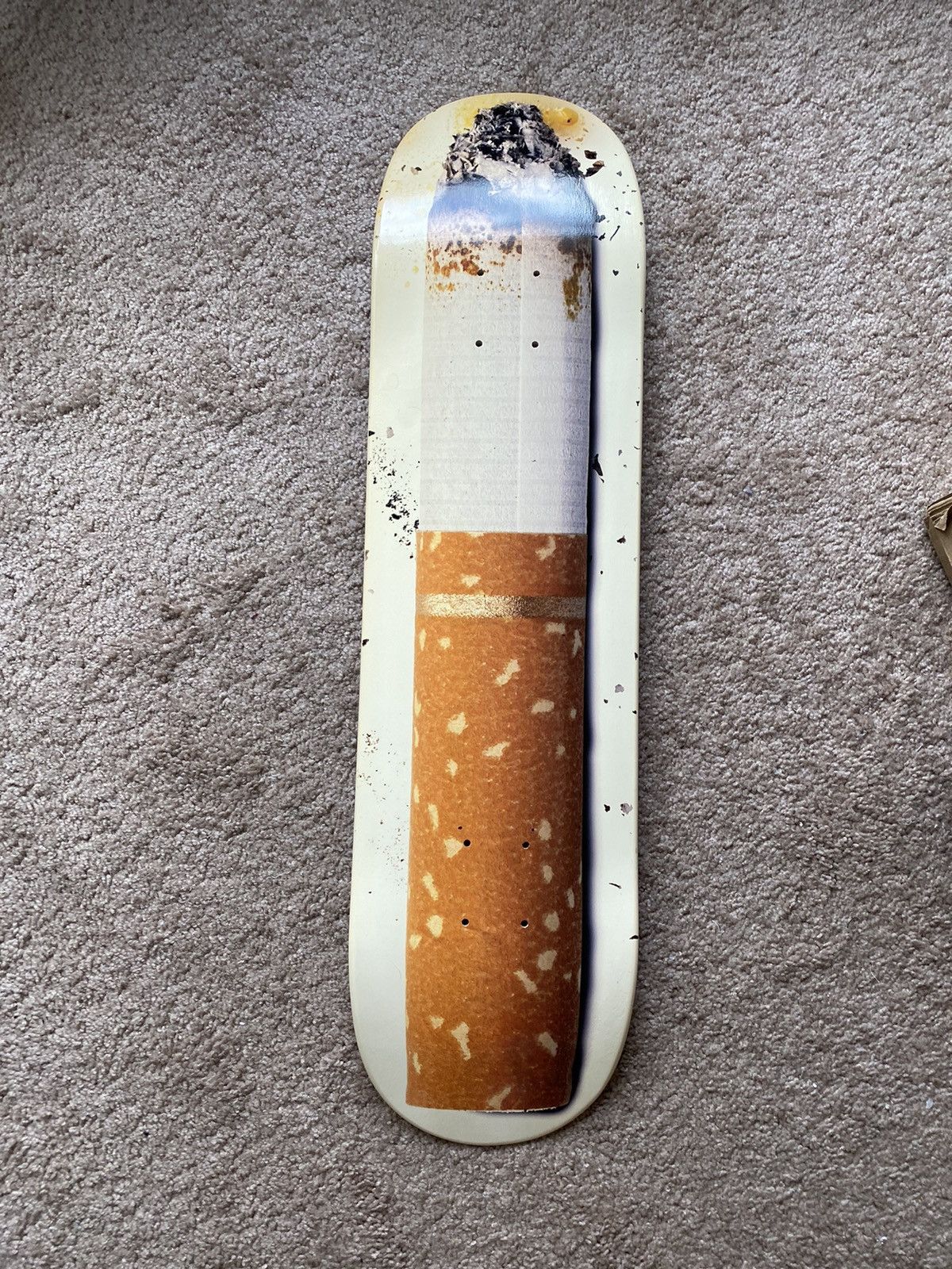 supreme cigarette deck Supreme Supreme Urs Fischer skate deck set toasted fried baked