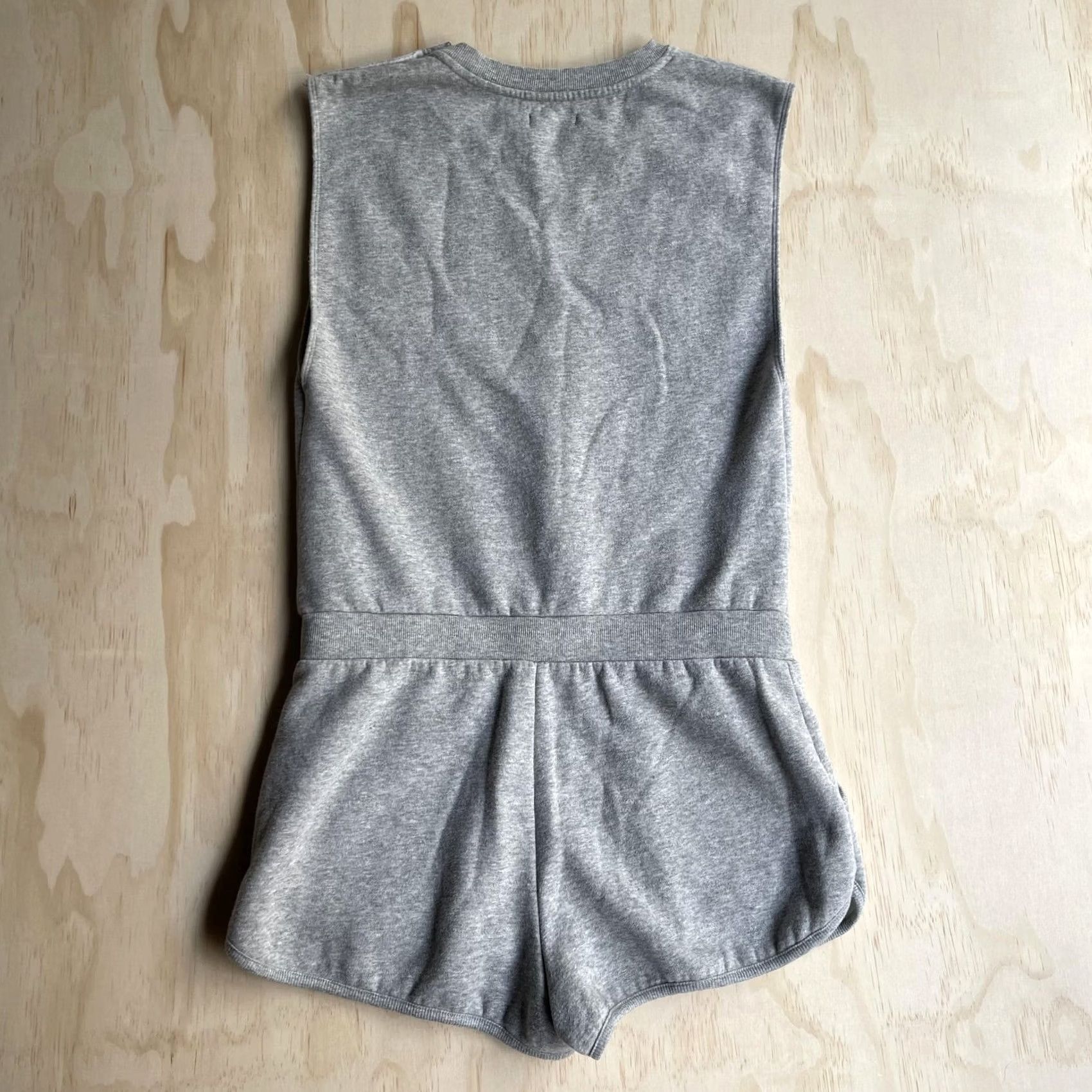 Bdg BDG Romper Womens S Gray Fleece Sleeveless One-Piece Elastic Waist Pockets Shorts Casual Size 28" / US 6 / IT 42 - 4 Thumbnail