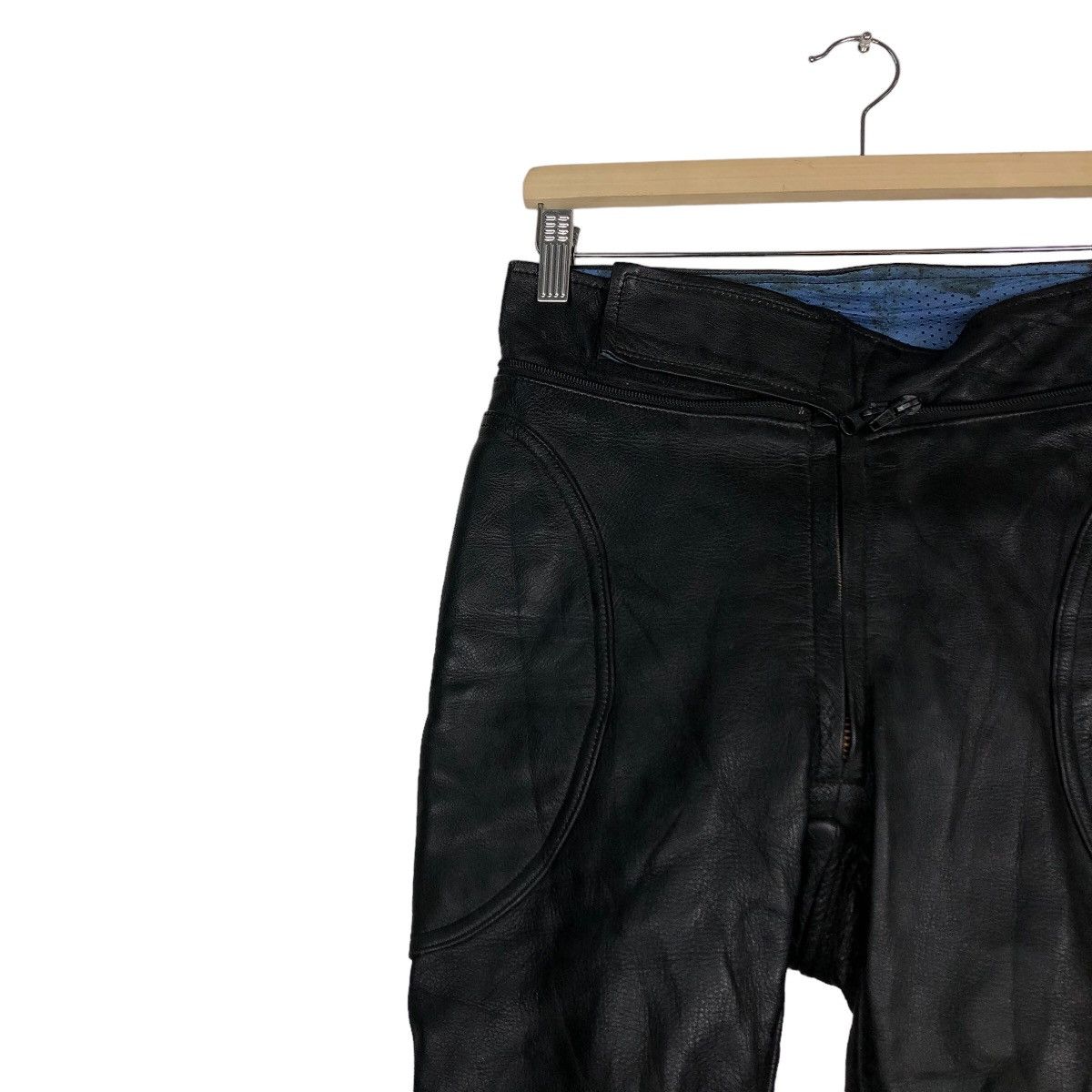 Genuine Leather 🔥Vintage Iconic Black Leather Pants Racing Issey Miyake Size US 29 - 7 Thumbnail