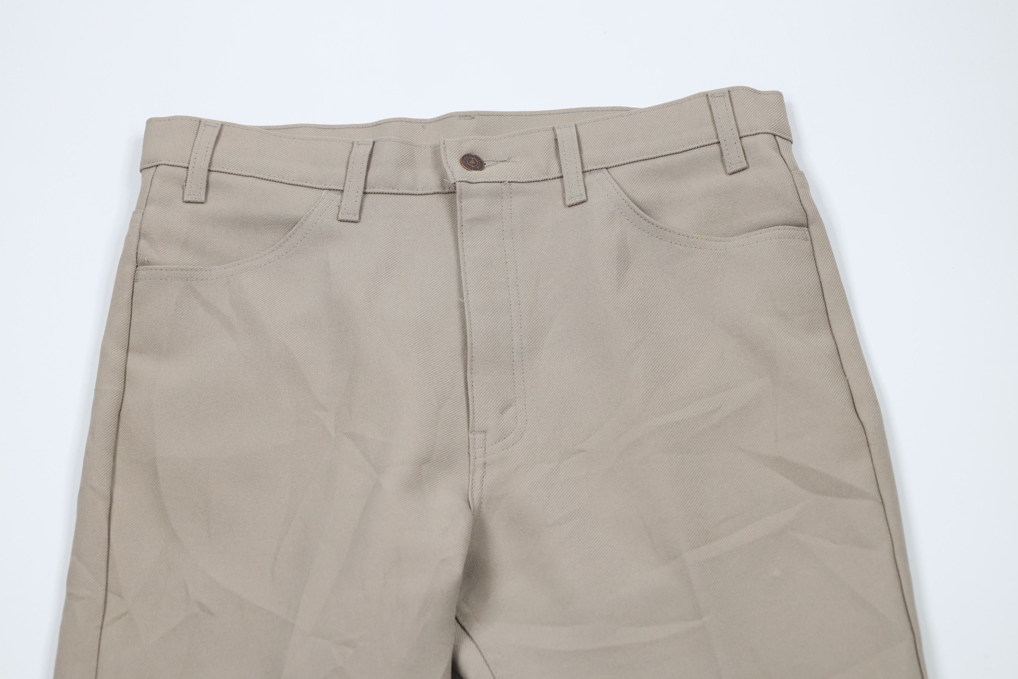 Levi's × Vintage Vintage 90s Levis Flared Wide Leg Chino Pants Trousers Beige Size US 34 / EU 50 - 2 Thumbnail