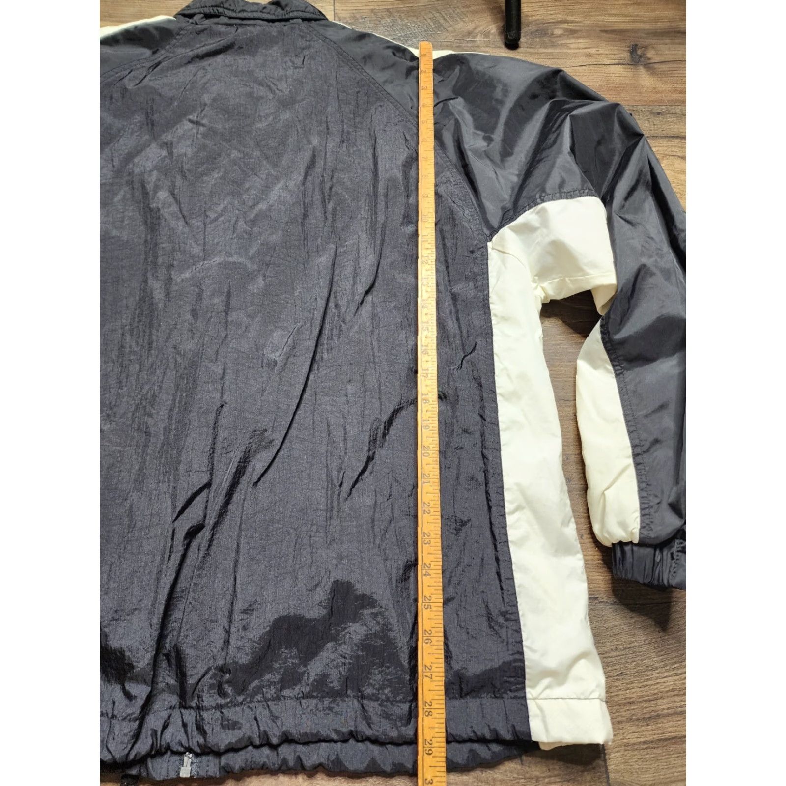 Adidas VINTAGE adidas Jacket Windbreaker Mens XL Nylon Black Three Stripes Zip Pockets 80s/90s Style Clothing Size US XL / EU 56 / 4 - 4 Thumbnail