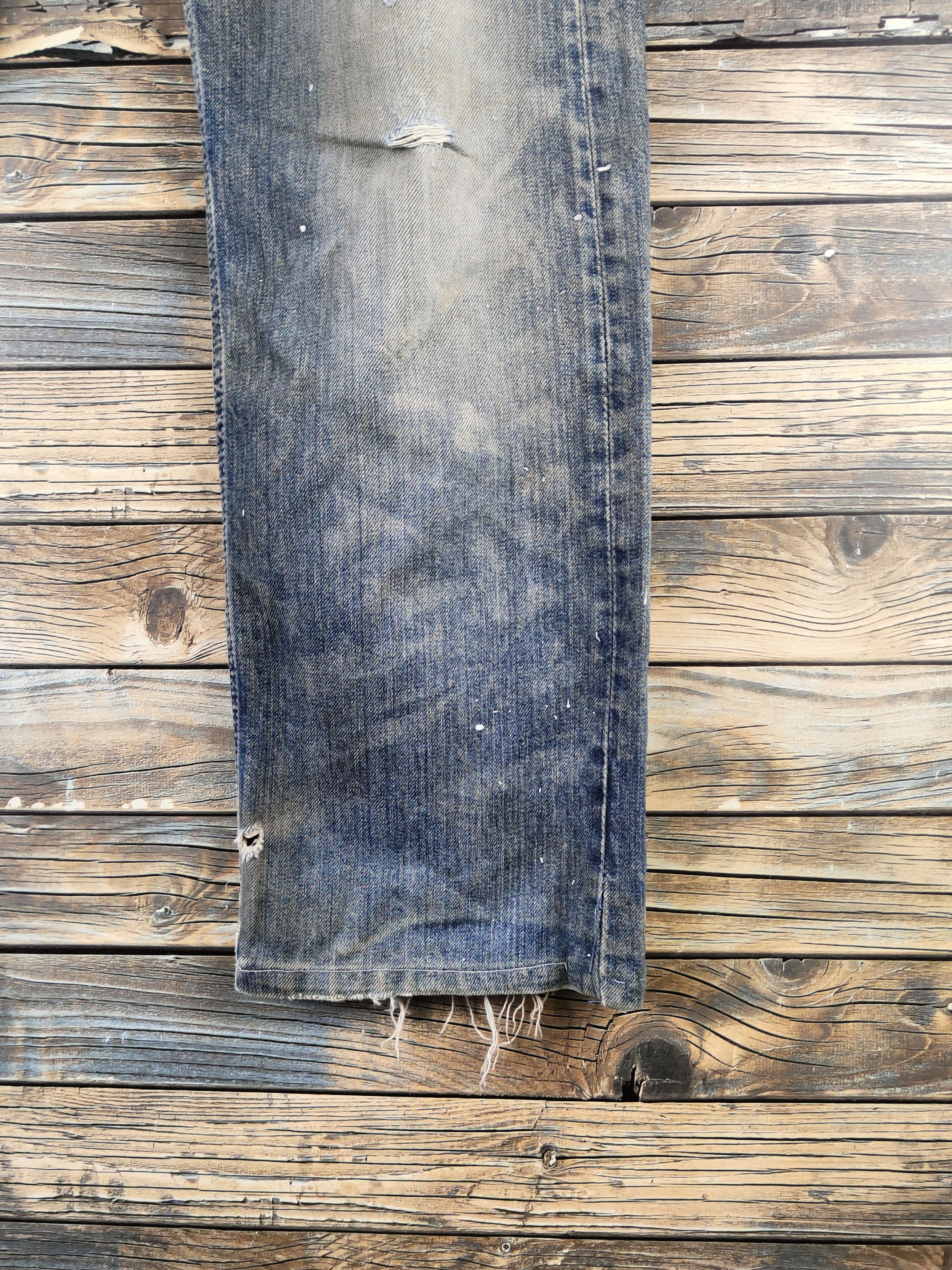 Eternal DL Eternal Blue Distressed Ripped Jeans #46-964 Size US 34 / EU 50 - 6 Thumbnail