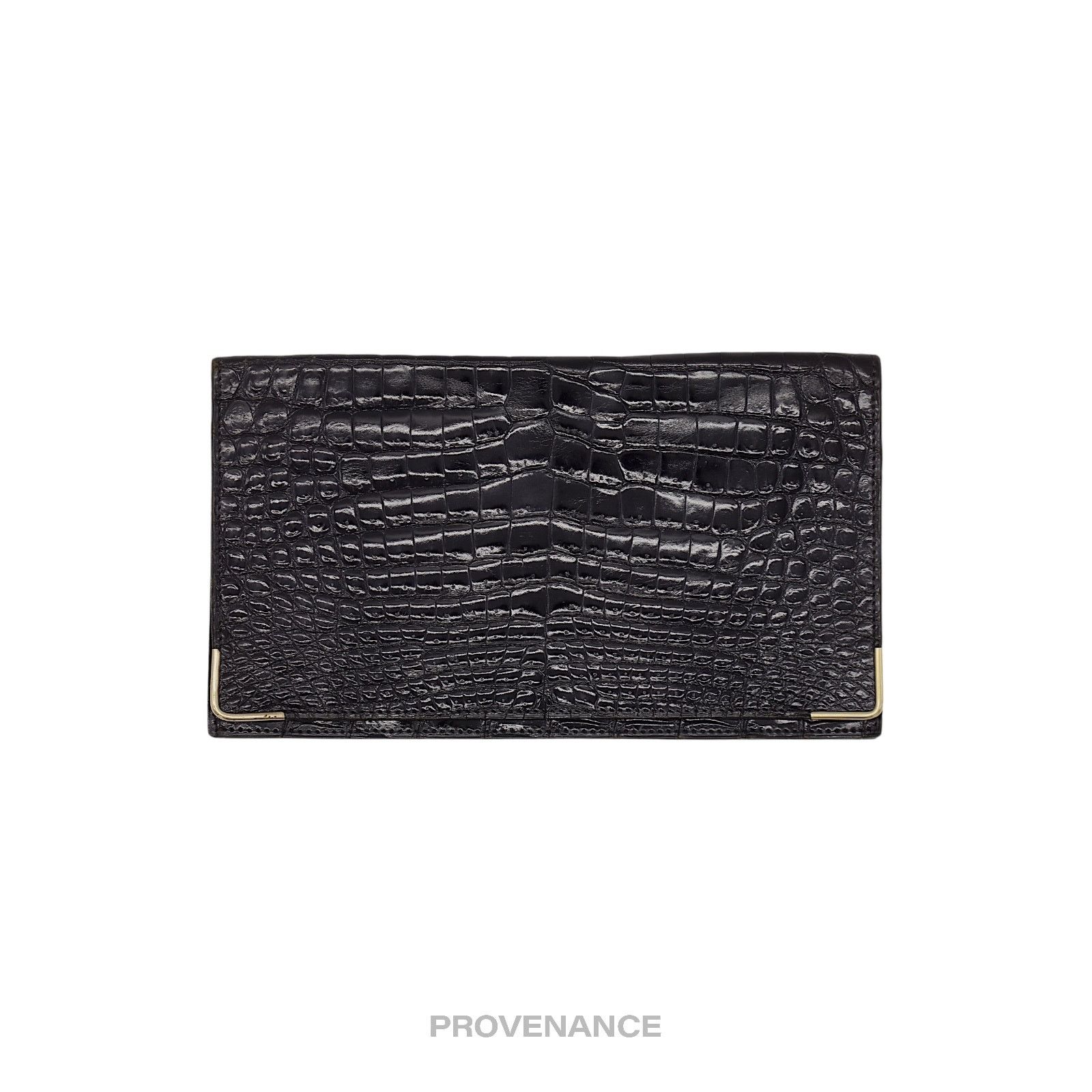Celine 🔴 Celine Long Wallet - Black Crocodile Leather Gold Size ONE SIZE - 1 Thumbnail
