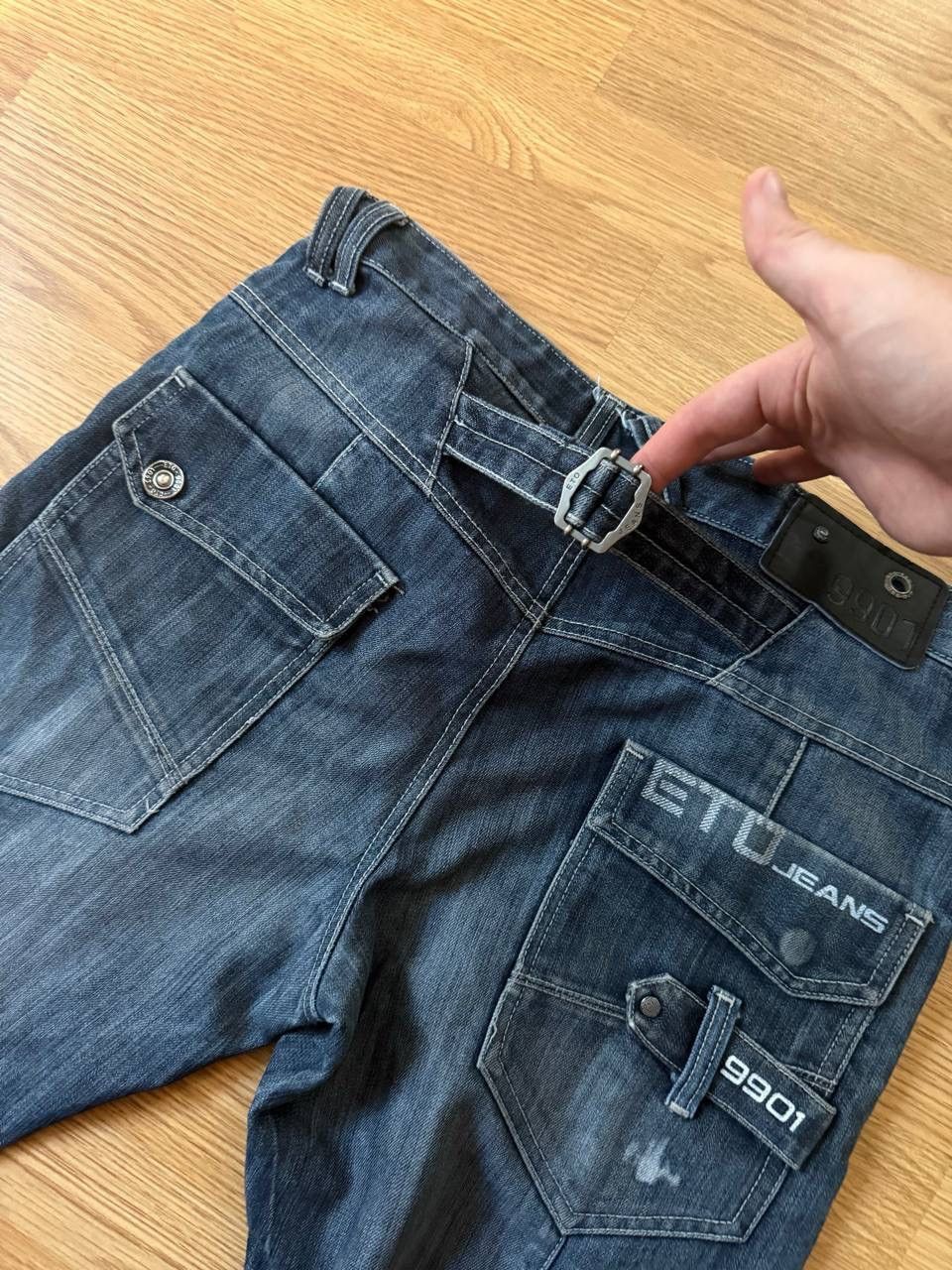 Hysteric Glamour ETO JEANS 9901 Zero One Baggy Flared Jeans Y2K Distressed Size US 32 / EU 48 - 3 Thumbnail