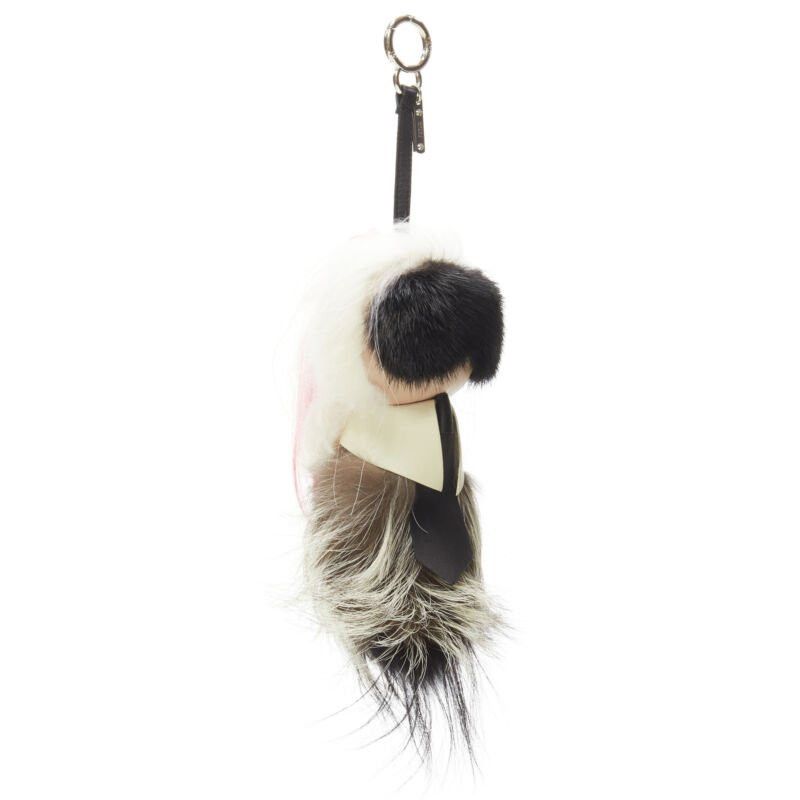 Fendi rare FENDI Karlito 2014 Large limited pink mink fox fur bag charm keyring Size ONE SIZE - 1 Thumbnail