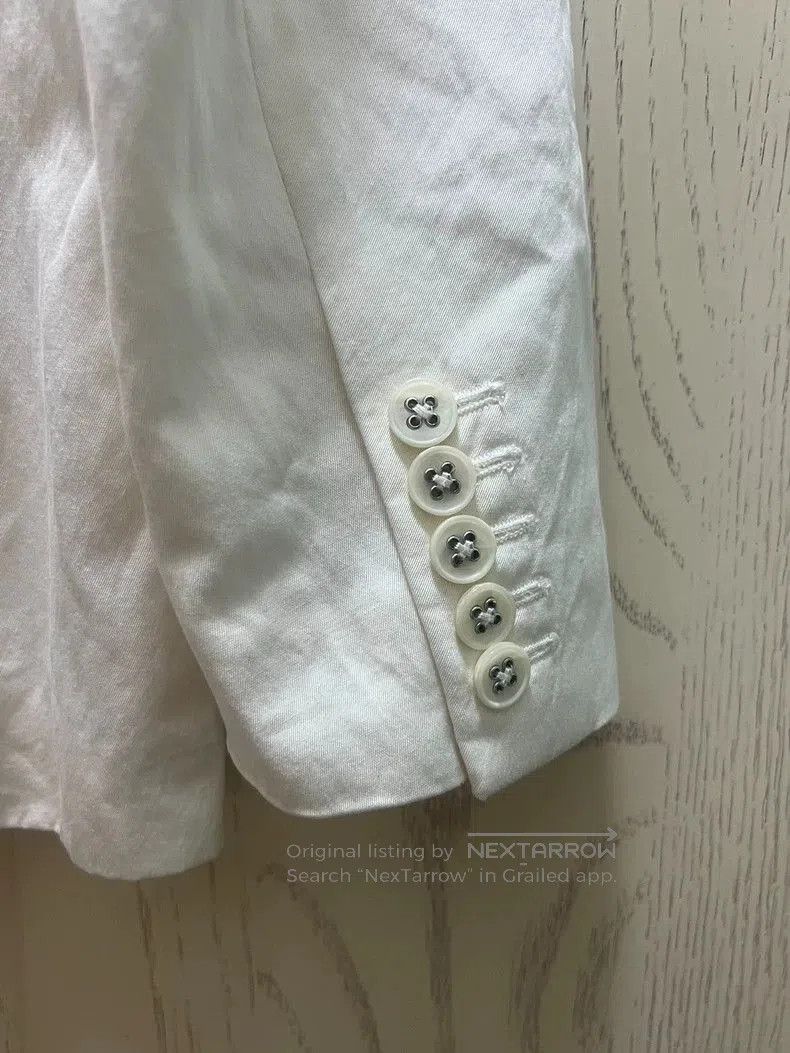Dries Van Noten Casual Waist-Fitted Suit Jacket with Bow. Size US M / EU 48-50 / 2 - 4 Thumbnail