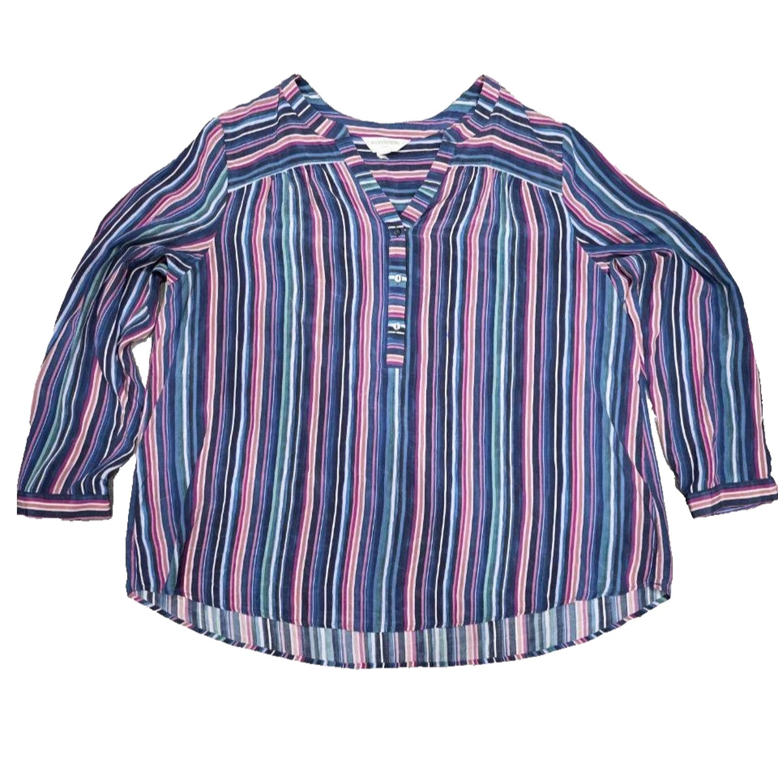 & Other Stories Moonsoon striped v neck shirt tunic size 1X A003269 Size 4XL / US 24-26 - 1 Thumbnail