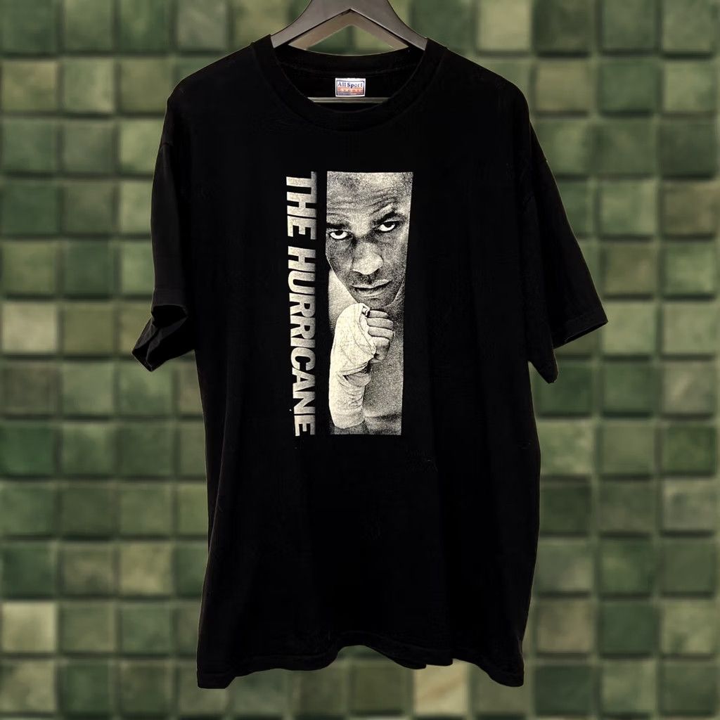 Vintage VINTAGE 1999 The Hurricane Movie Promo T Shirt Denzel Washington Boxing XL Black Mens Size US XL / EU 56 / 4 - 1 Thumbnail