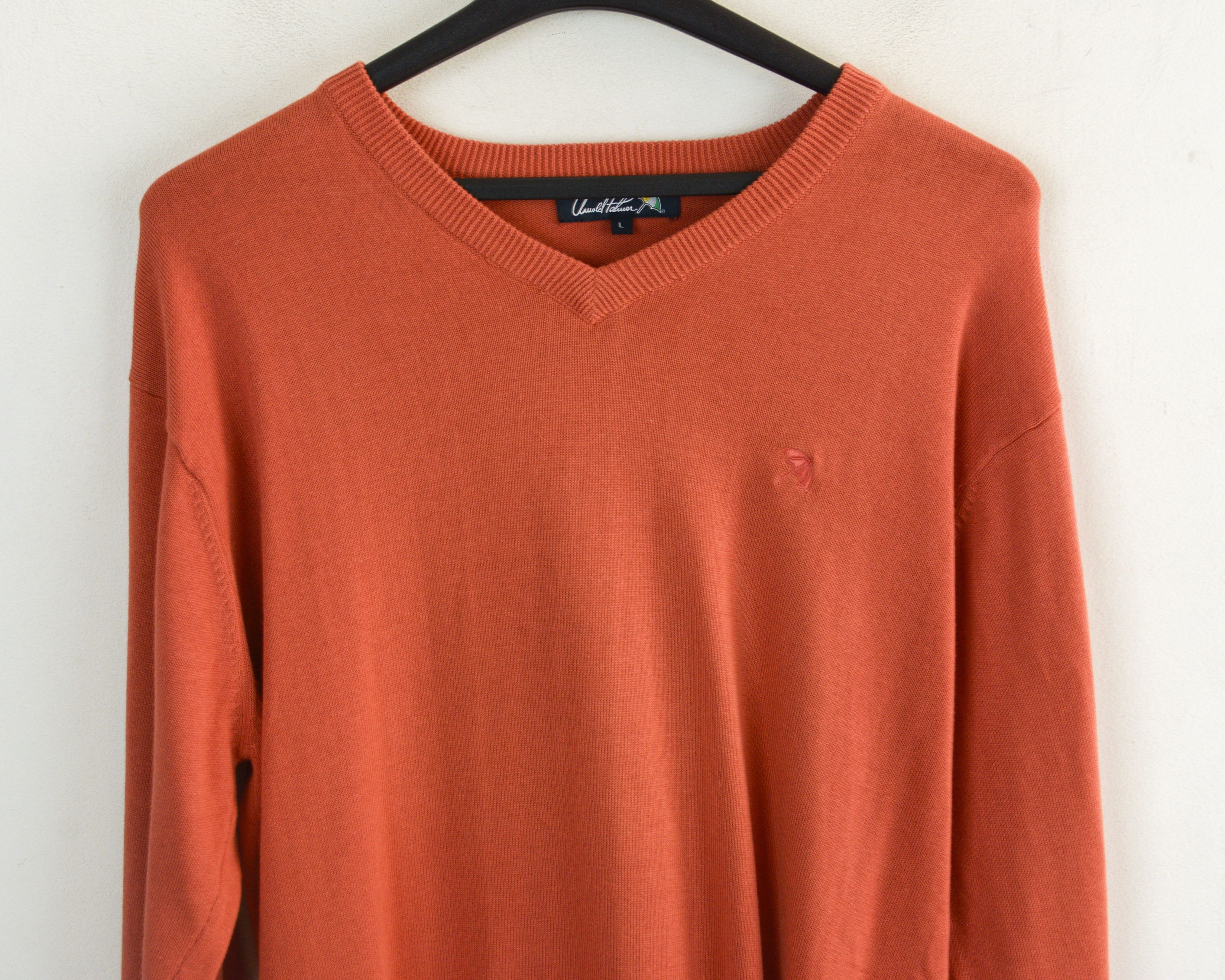 Other ARNOLD PALMER Cotton Orange V-Neck Sweater Jumper Top Size US L / EU 52-54 / 3 - 2 Thumbnail