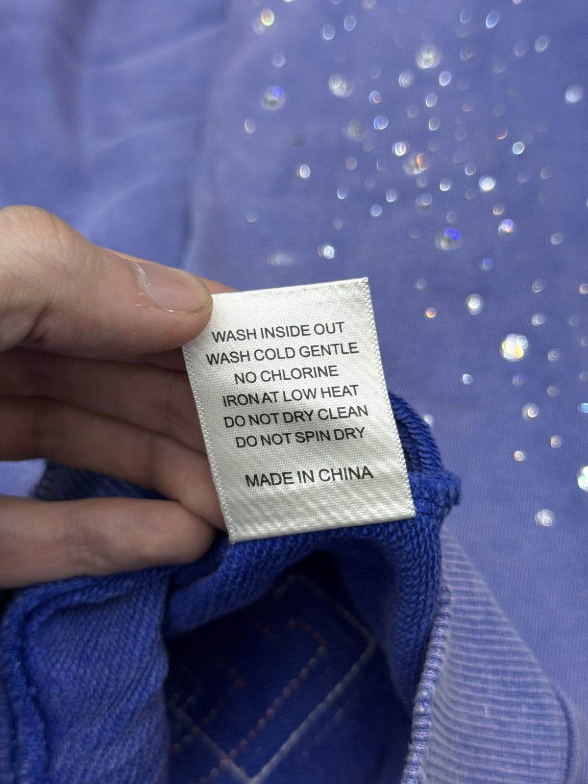 Vale Valley Hoodie Stone Zip Up Blue Crystals Size XL (NEW) Size US XL / EU 56 / 4 - 11 Thumbnail