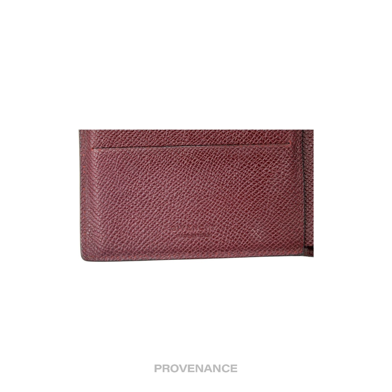 Givenchy 🔴 Givenchy Logo Bifold Wallet - Black Red Grained Leather Size ONE SIZE - 7 Thumbnail