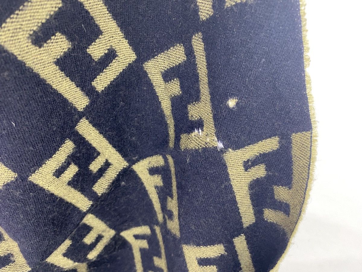 Fendi Fendi Cravatte 100% Wool FF Nova Checked Monogram Scarf Size ONE SIZE - 9 Thumbnail