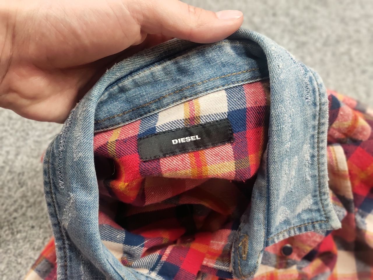 Diesel Diesel Vintage American style Flannel shirt red Long sleeve Size US M / EU 48-50 / 2 - 14 Thumbnail