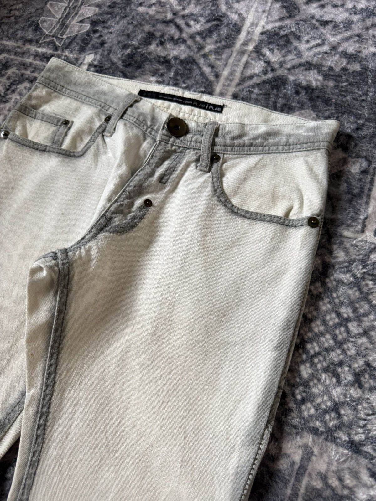 Tete Homme Tete Homme Japan Trompe l'oeil Contrast Stitch Jeans Size US 29 - 4 Thumbnail