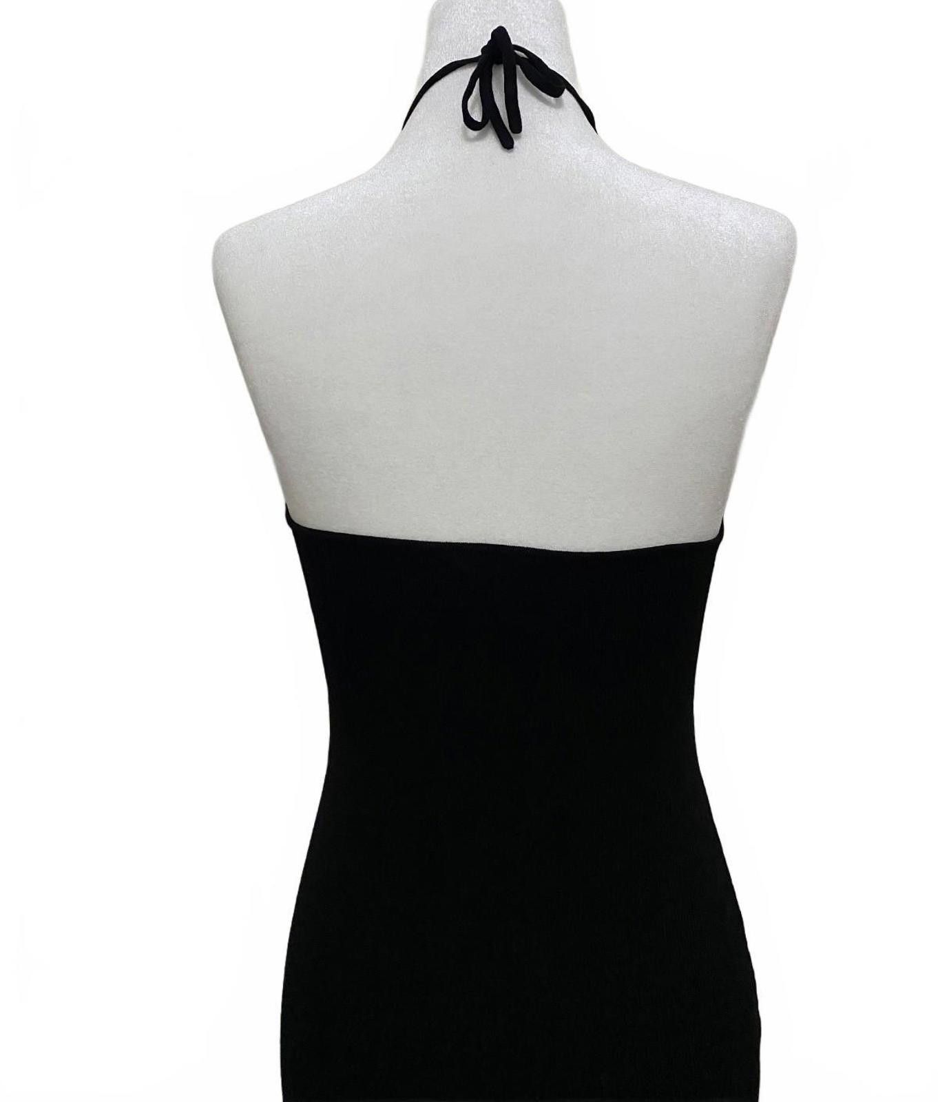 Asos ASOS Halter Maxi Dress with Side Slit in Black (SMALL) Size S / US 4 / IT 40 - 4 Thumbnail
