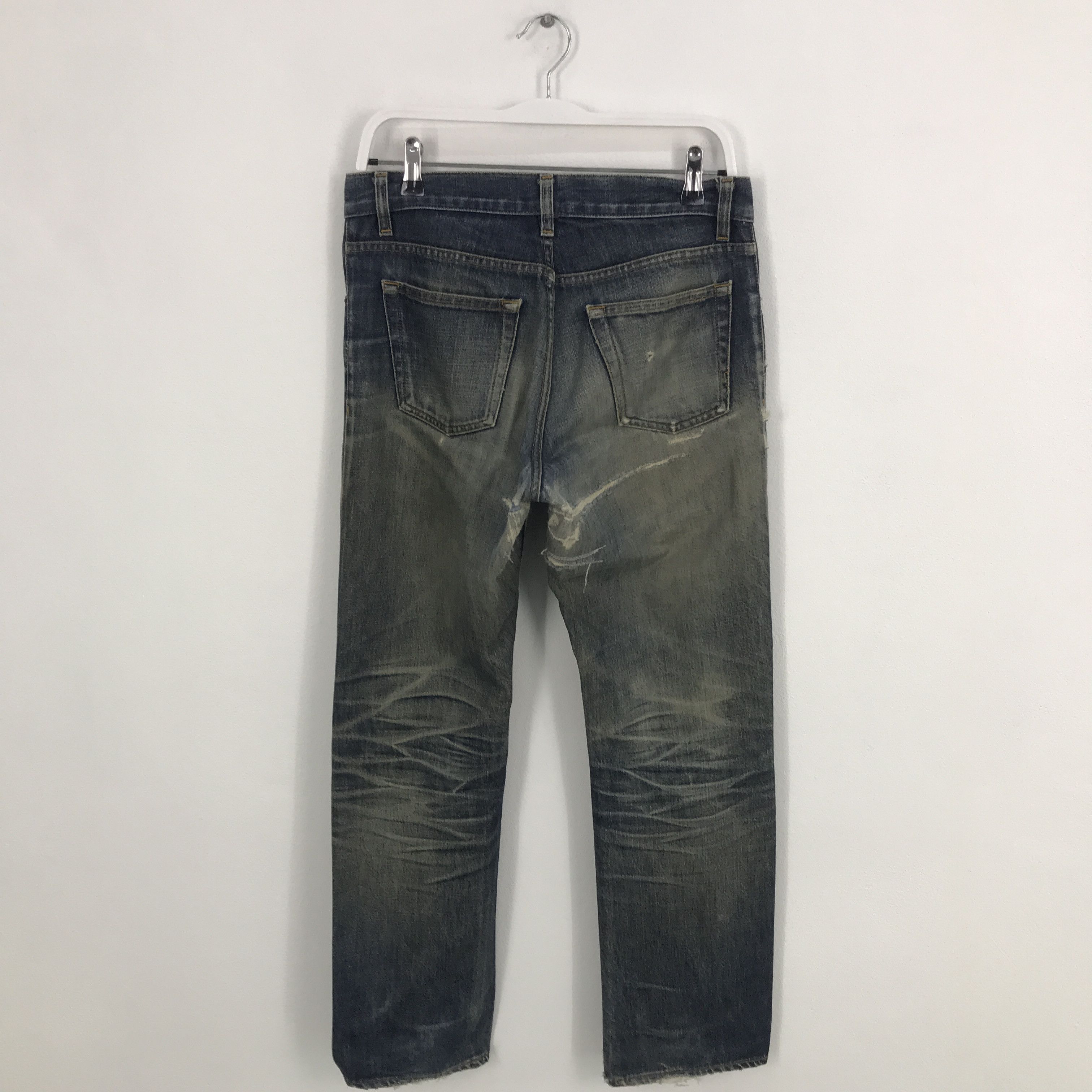Helmut Lang × Vintage RARE🔥Helmut lang distressed denim pants Size US 30 / EU 46 - 4 Thumbnail